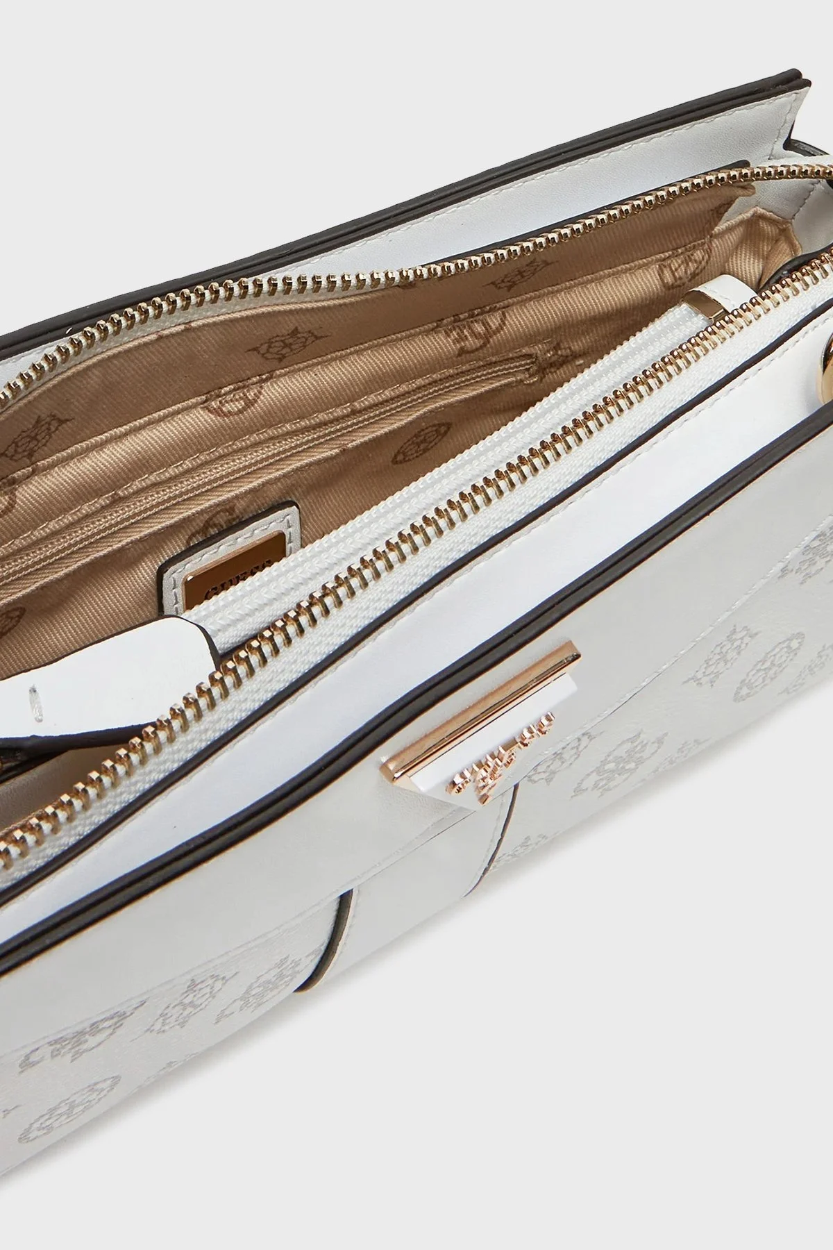 Guess Dorys 4G Logolu Ayarlanabilir Askılı HWPG9521120 Bayan Çanta HWPG95 21120 WLO BEYAZ - 9