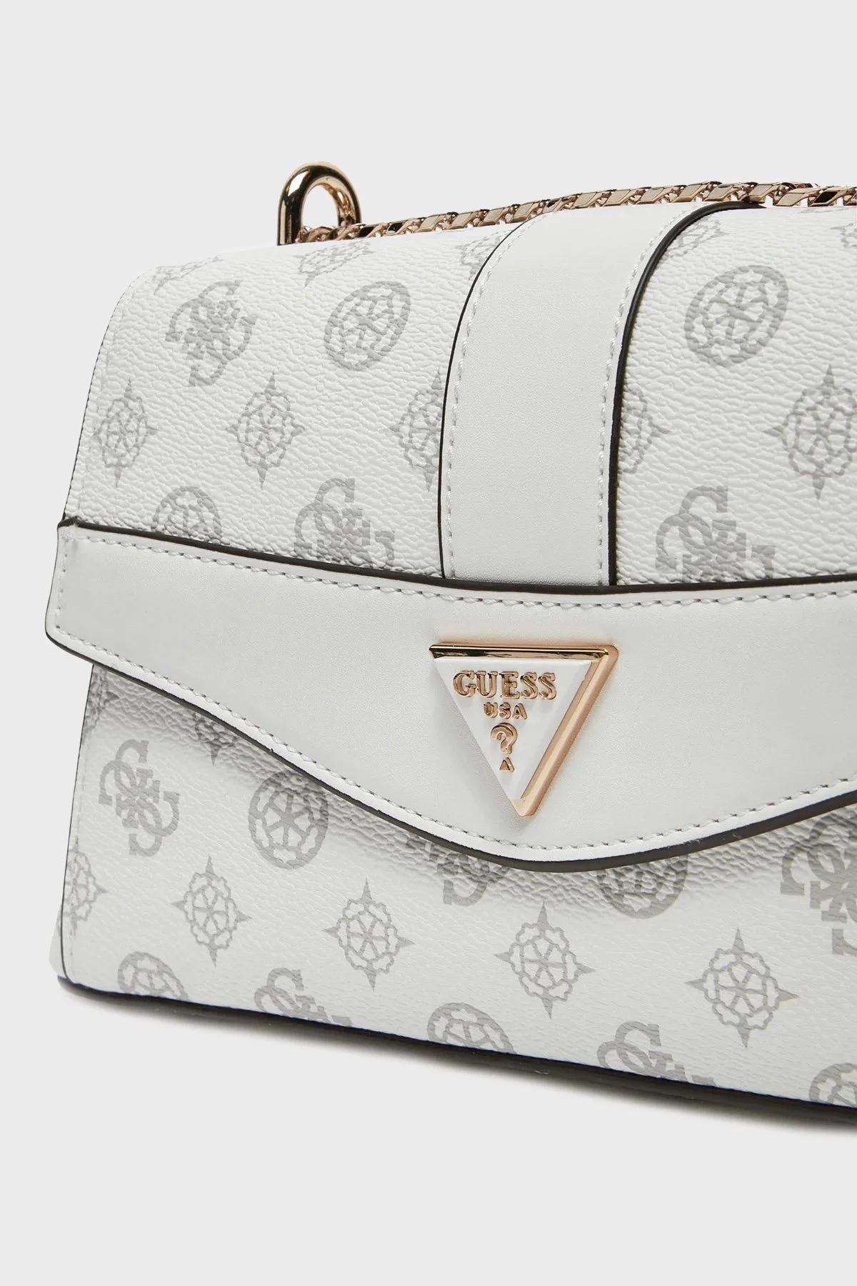 Guess Dorys 4G Logolu Ayarlanabilir Zincir Askılı HWPG9521210 Bayan Çanta HWPG95 21210 WLO BEYAZ - 10