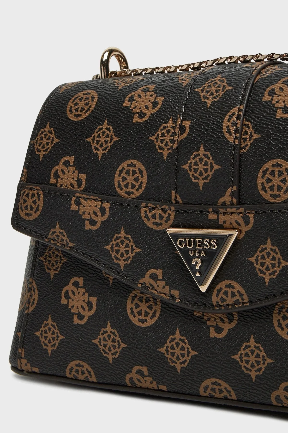 Guess Dorys 4G Logolu Ayarlanabilir Zincir Askılı HWPM9521210 Bayan Çanta HWPM95 21210 MLO KOYU KAHVE - 10