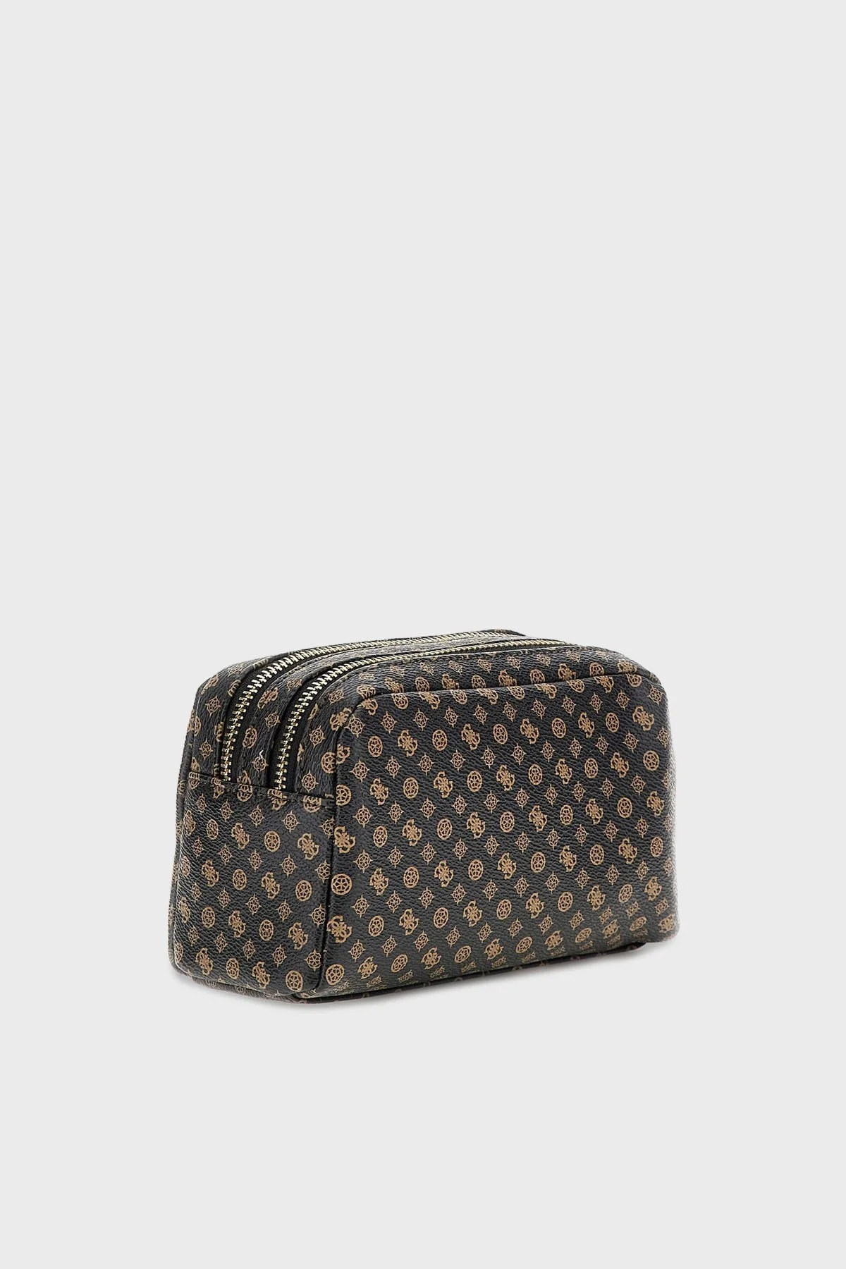 Guess Double Logolu Çift Fermuarlı Makyaj PW7477P4473 Bayan Çanta PW7477 P4473 MOM SİYAH - 2