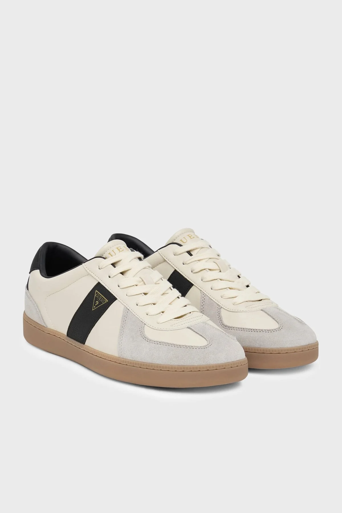 Guess Dravos Logolu Süet Detaylı Sneaker FMFDRAELL12 Erkek Ayakkabı FMFDRA ELL12 WHIBE Beyaz-bej - 2