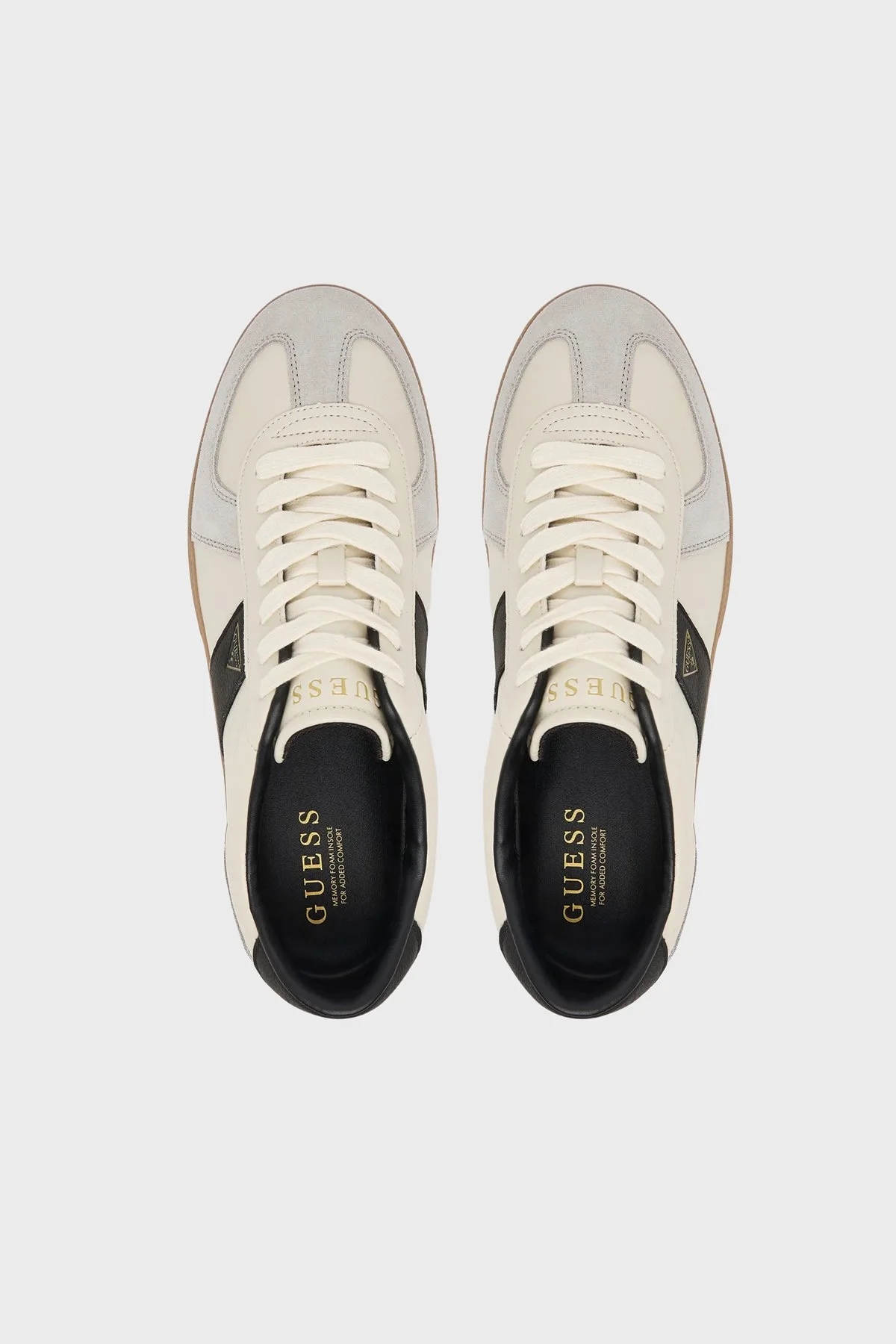 Guess Dravos Logolu Süet Detaylı Sneaker FMFDRAELL12 Erkek Ayakkabı FMFDRA ELL12 WHIBE Beyaz-bej - 3