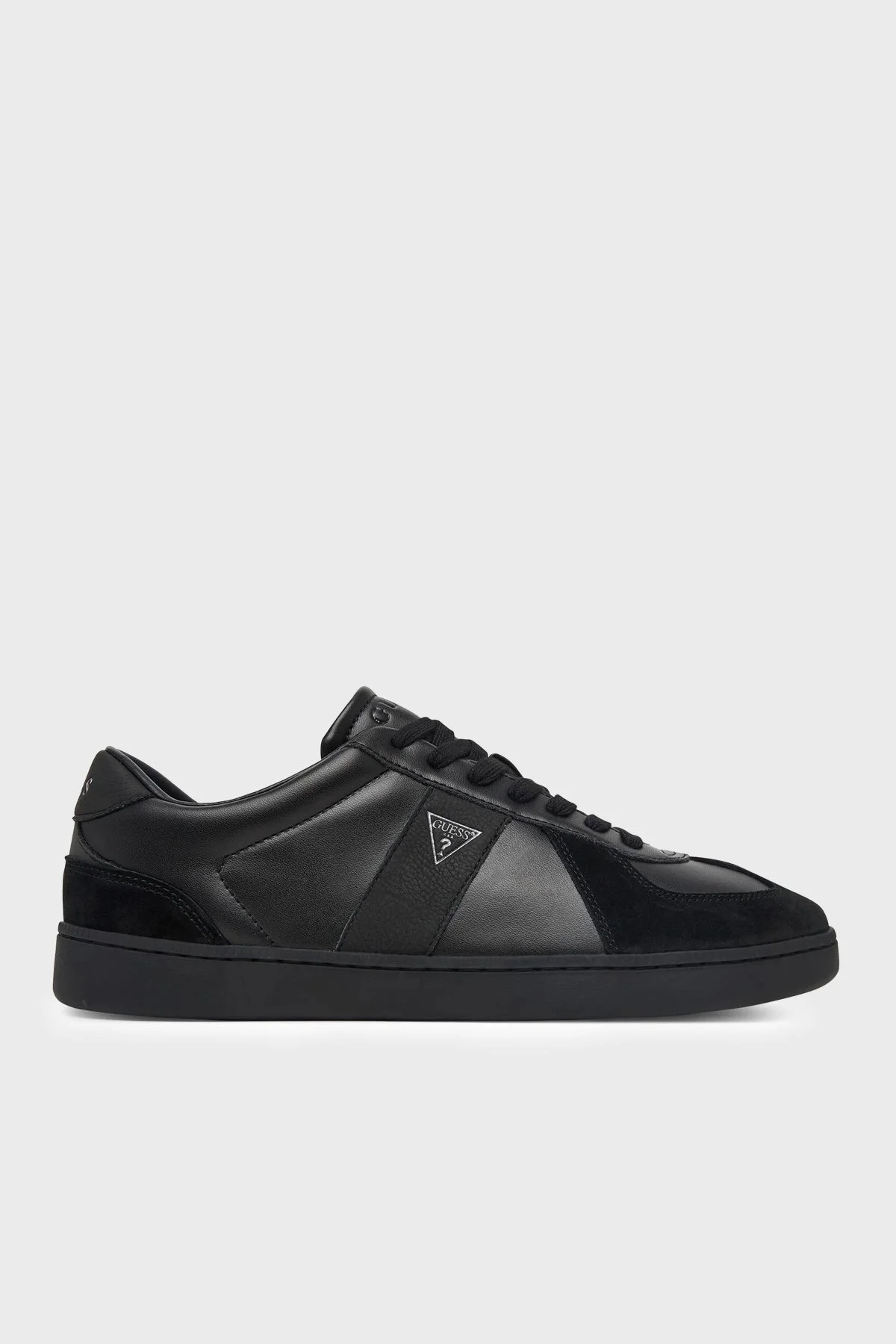 Guess Dravos Logolu Süet Sneaker FMFDRAELE12 Erkek Ayakkabı FMFDRA ELE12 BLACK Siyah - 1
