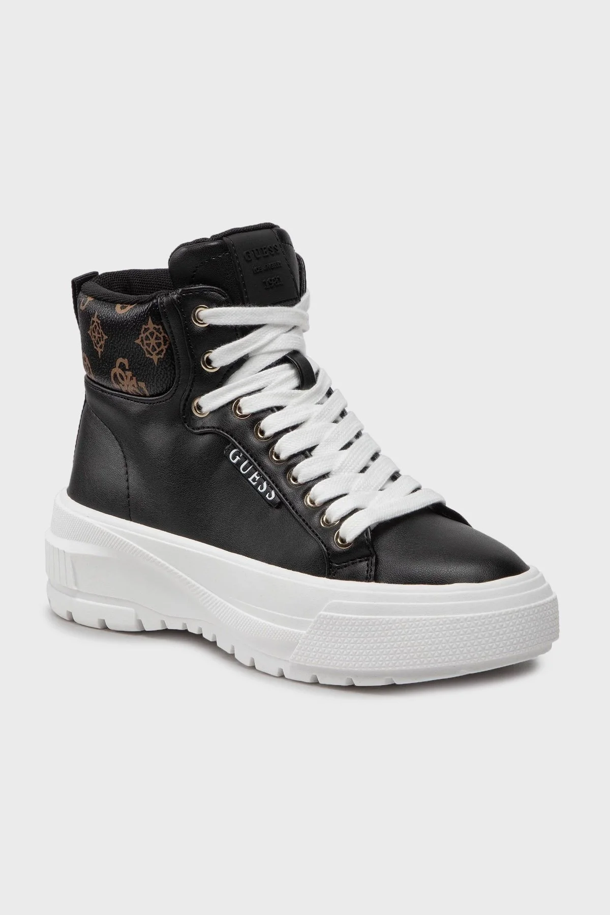 Guess Earla2 Bilekli Bayan Ayakkabı FL8EA2 SMA12 BLKBR SİYAH-KAHVE - 2