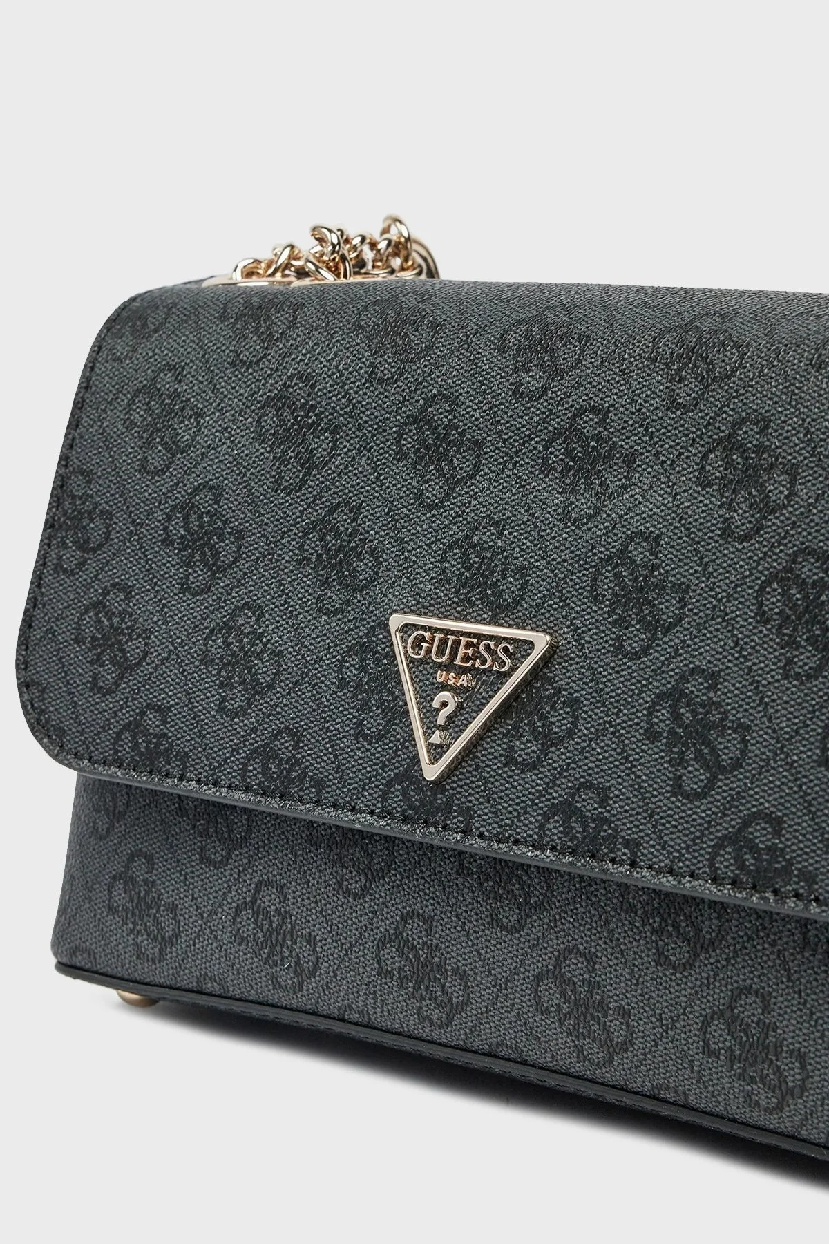 Guess Eco 4G Logo Baskılı Ayarlanabilir Zincir Askılı HWESG951020 Bayan Çanta HWESG9 51020 CLO ANTRASİT - 8