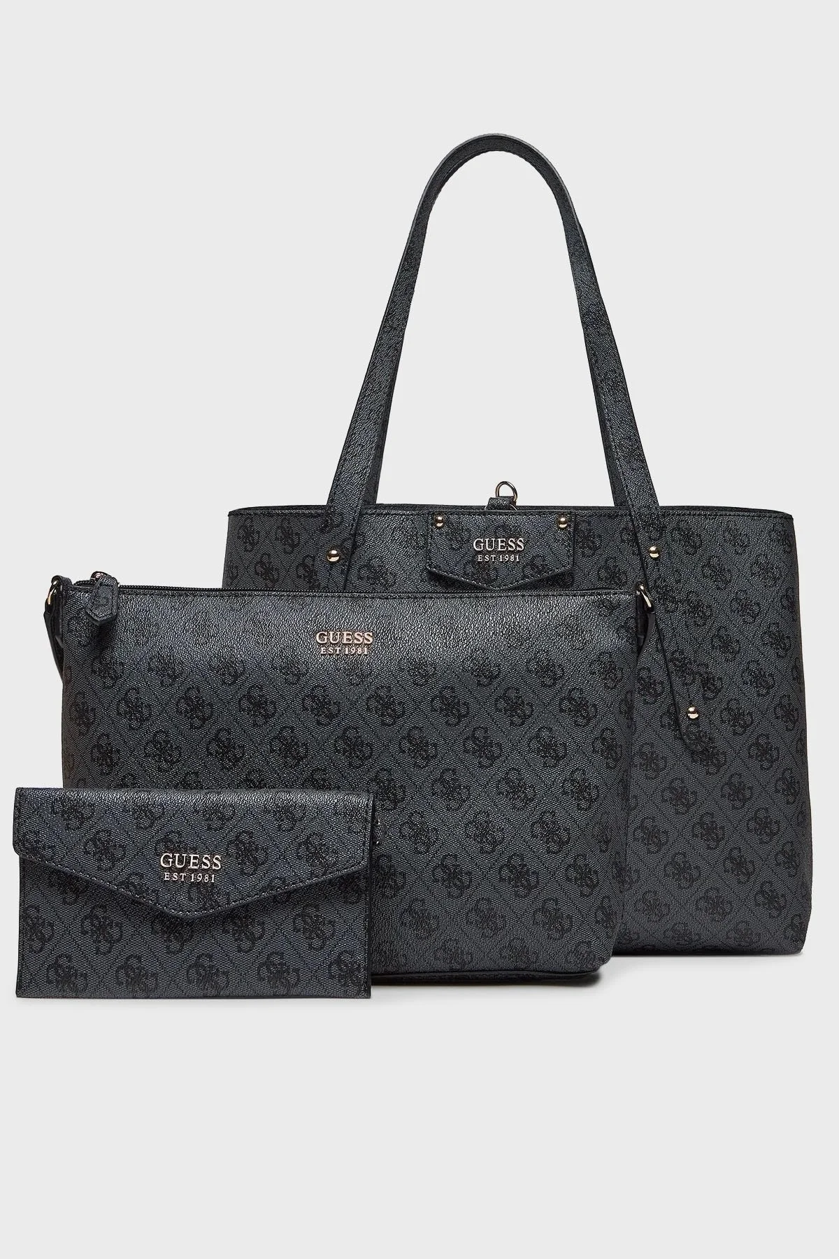 Guess Eco Brenton 4G Logolu HWEBG839023 Bayan Çanta HWEBG839023 CLO ANTRASİT - 1