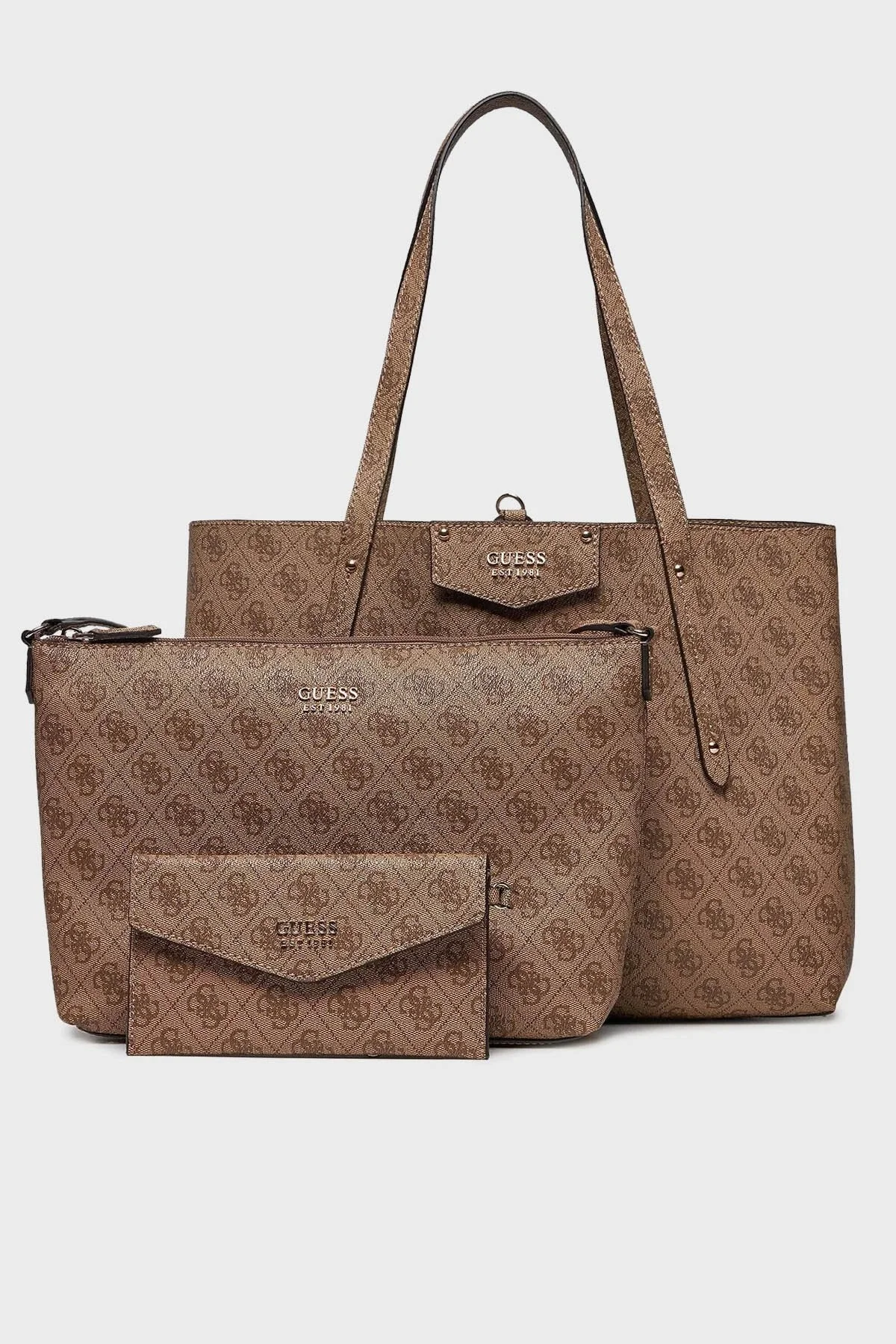 Guess Eco Brenton 4G Logolu HWEBG839023 Bayan Çanta HWEBG839023 LTL KAHVE - 1