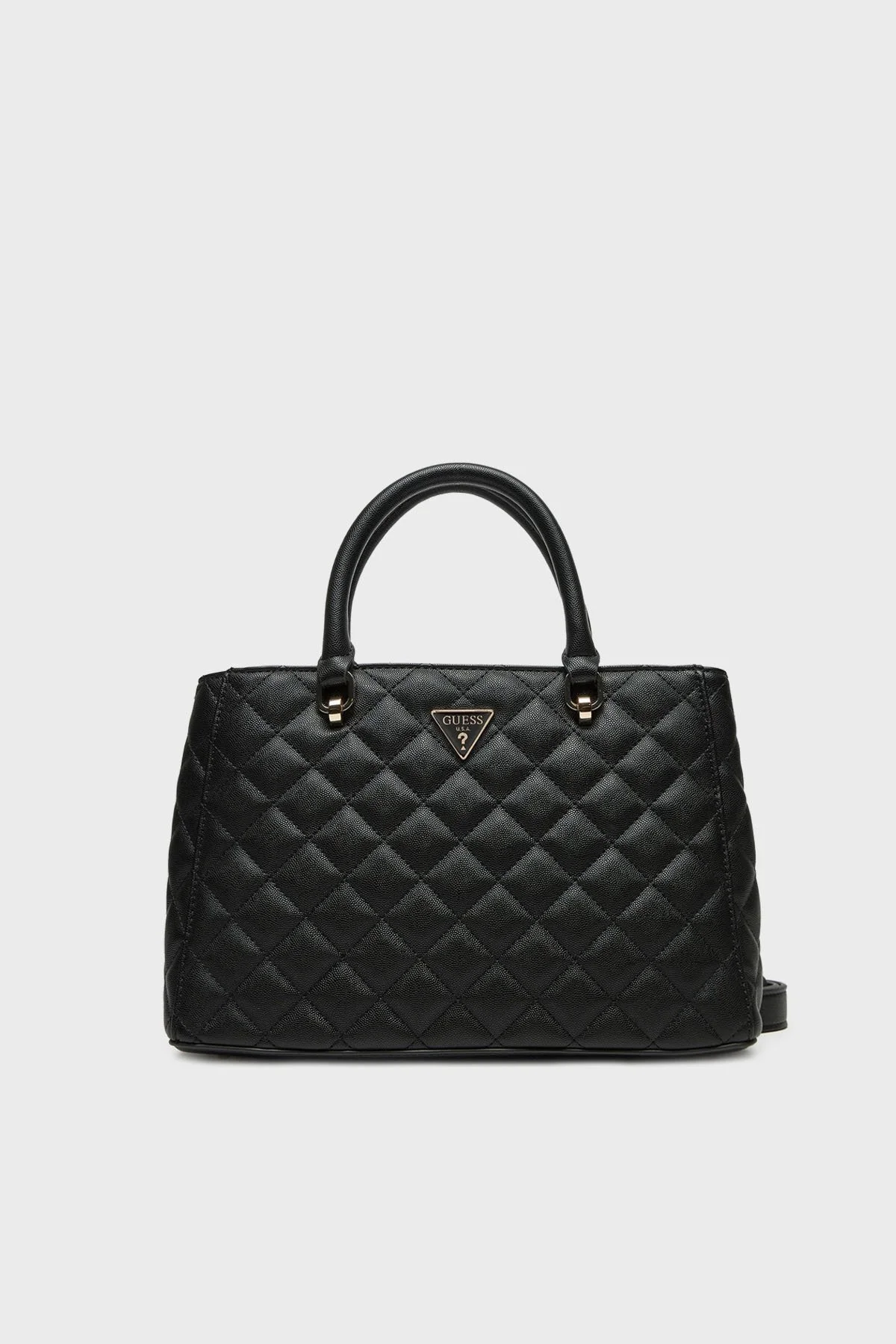 Guess Eco Carly Kapitoneli Çıkarılabilir Omuz Askılı HWEQG950906 Bayan Çanta HWEQG9 50906 BLA SİYAH - 5