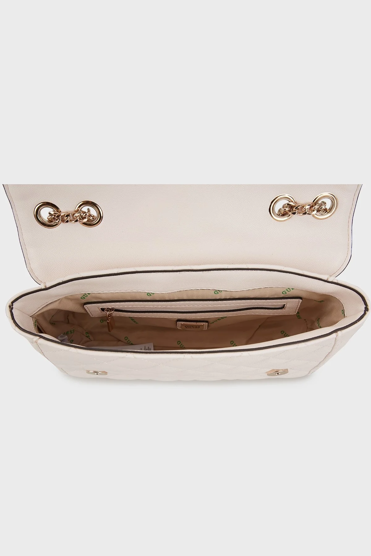 Guess Eco Carly Logolu Ayarlanabilir Zincir Askılı HWEQG950921 Bayan Çanta HWEQG9 50921 STO TAŞ - 3