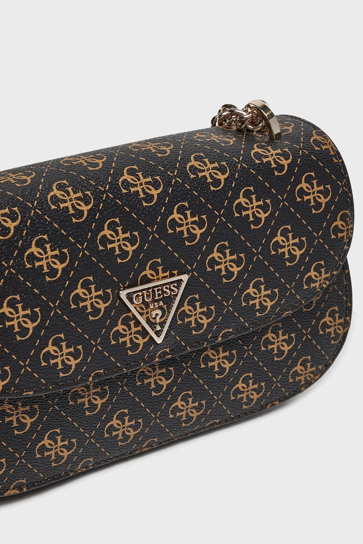 Guess Eco Erica 4G Logolu Ayarlanabilir Zincir Askılı HWEQG951021 Bayan Çanta HWEQG9 51021 BNL KAHVE - 10