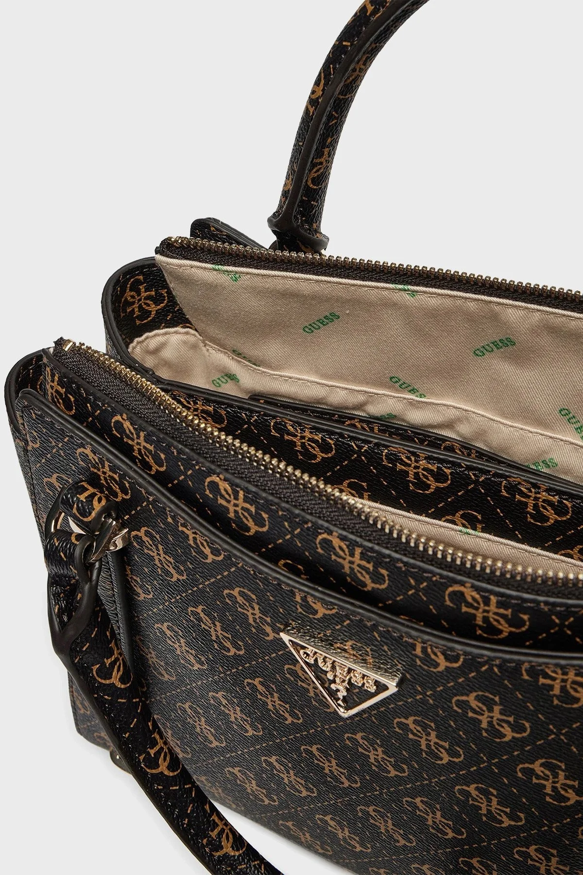 Guess Eco Erica 4G Logolu Çıkarılabilir Askılı HWEQG951006 Bayan Çanta HWEQG9 51006 BNL KAHVE - 9