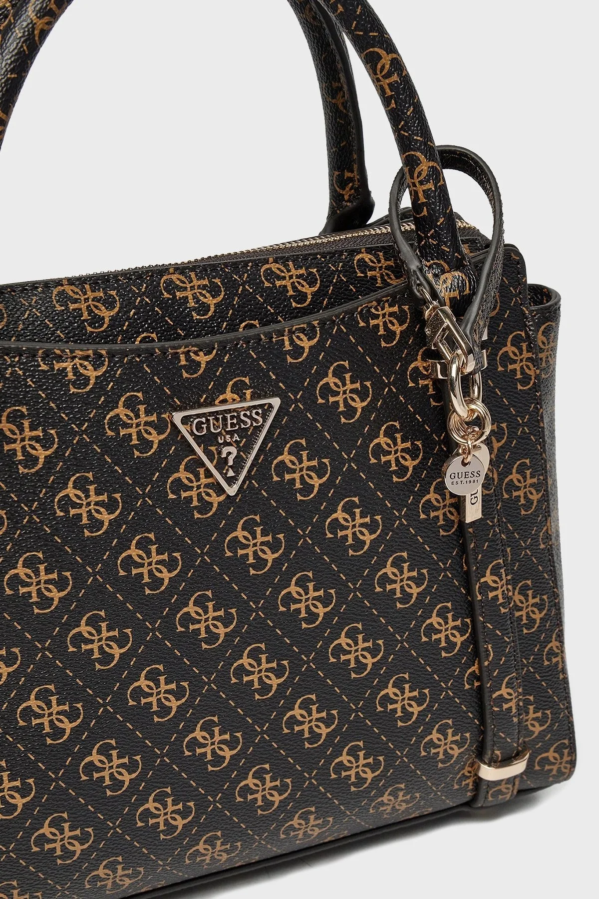 Guess Eco Erica 4G Logolu Çıkarılabilir Askılı HWEQG951006 Bayan Çanta HWEQG9 51006 BNL KAHVE - 10