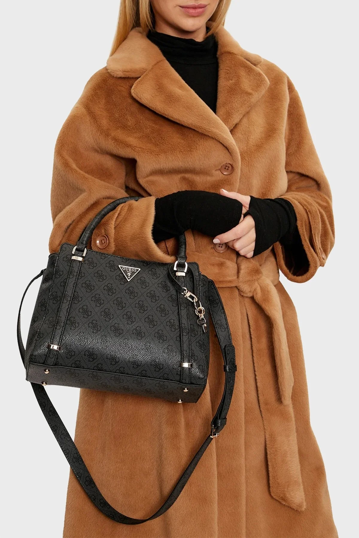 Guess Eco Erica Ayarlanabilir Omuz Askılı 4G Logolu HWESG951006 Bayan Çanta HWESG951006 CLO ANTRASİT - 2