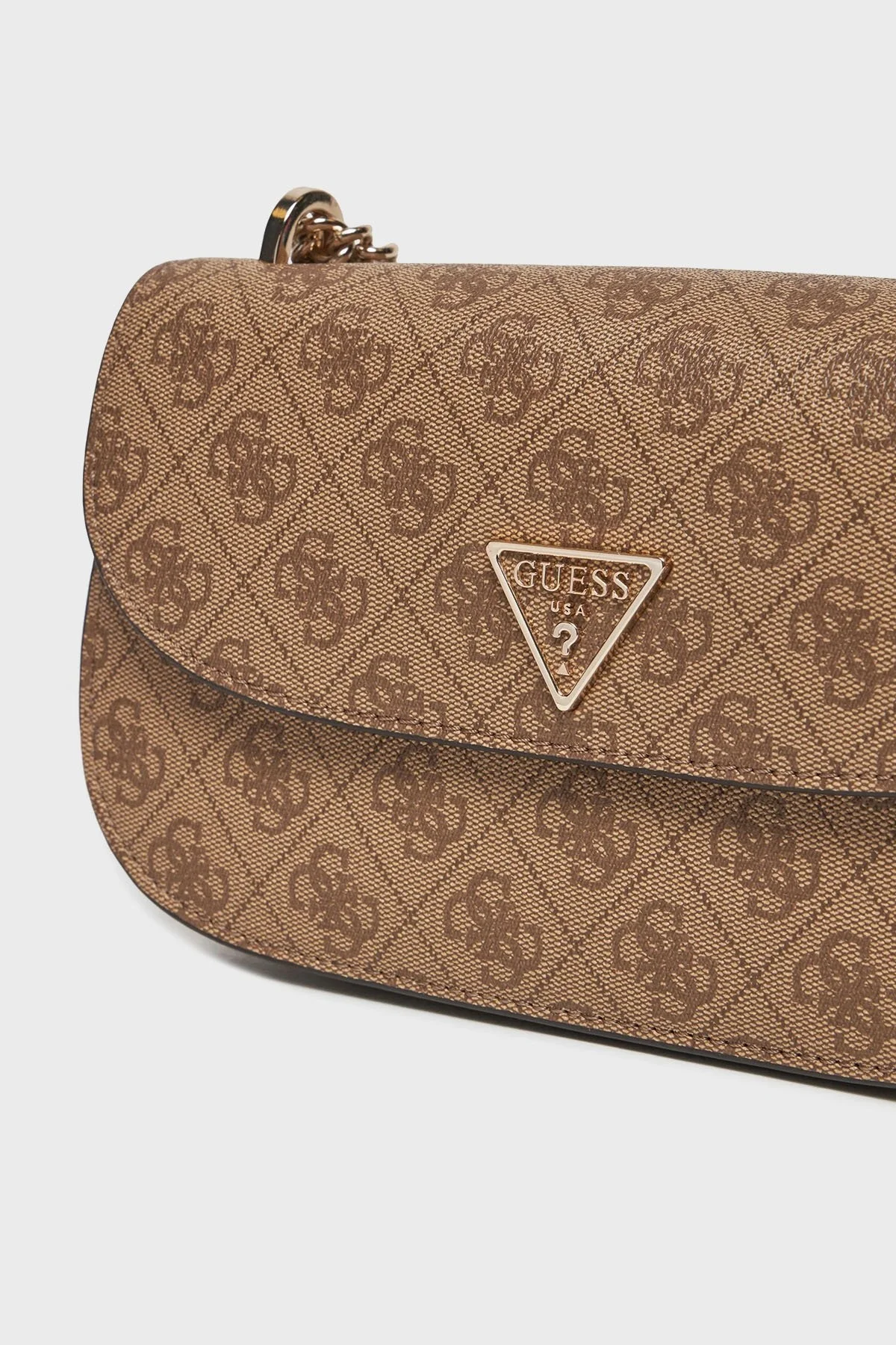 Guess Eco Erica Logolu Ayarlanabilir Zincir Askılı HWESG951021 Bayan Çanta HWESG9 51021 LTL KAHVE - 5