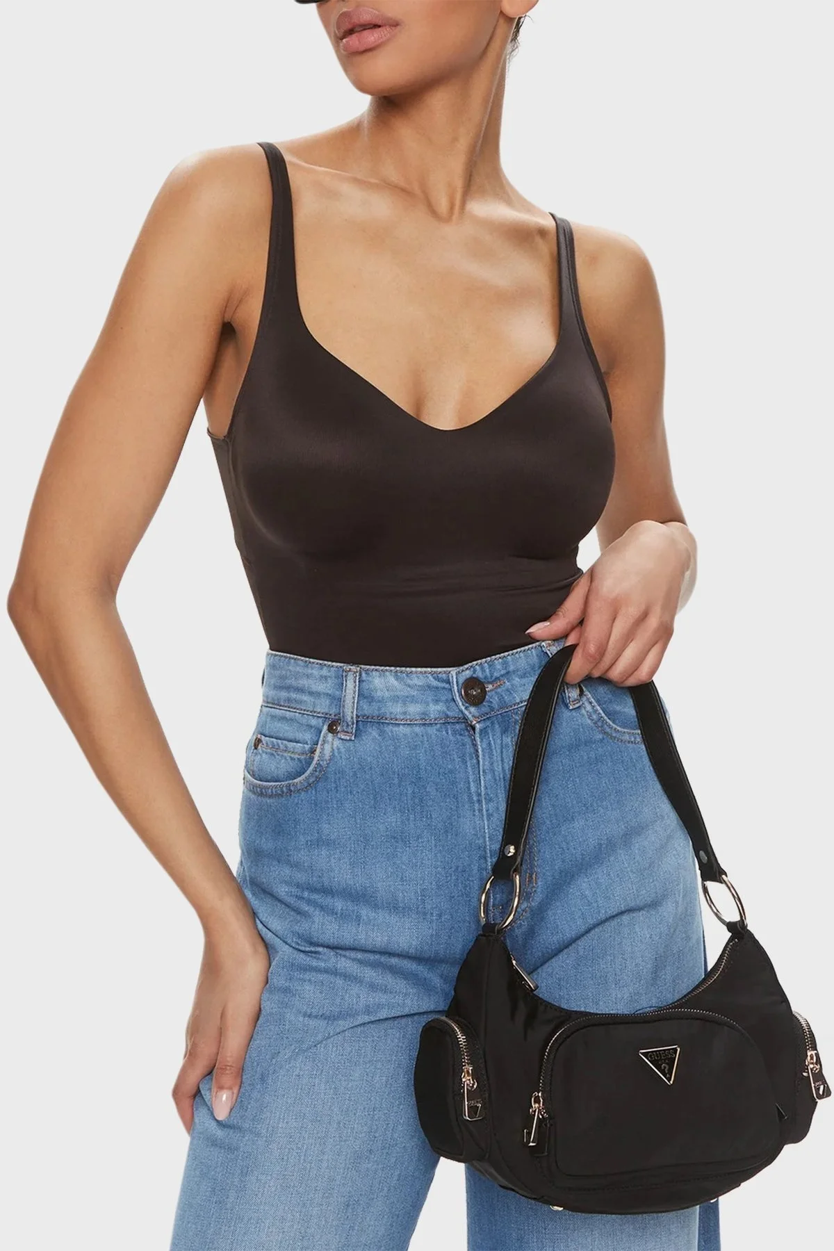 Guess Eco Fermuarlı HWEYG839517 Bayan Çanta HWEYG839517 BLA SİYAH - 2