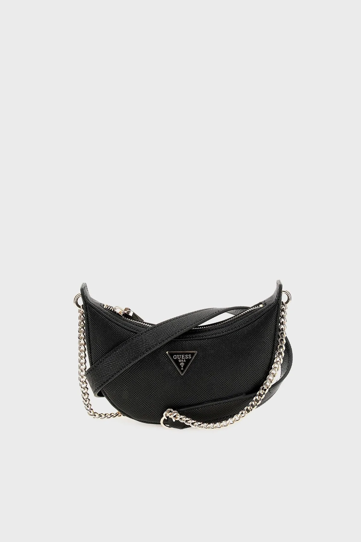 Guess Eco Fermuarlı Zincirli Omuz Askılı Bayan Çanta HWEVG896872 BLA SİYAH - 1