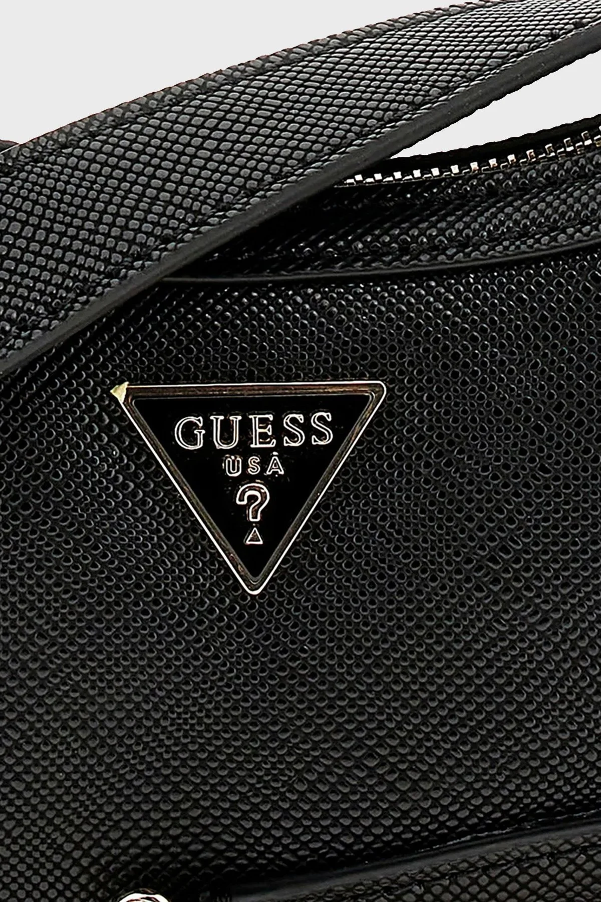 Guess Eco Fermuarlı Zincirli Omuz Askılı Bayan Çanta HWEVG896872 BLA SİYAH - 2