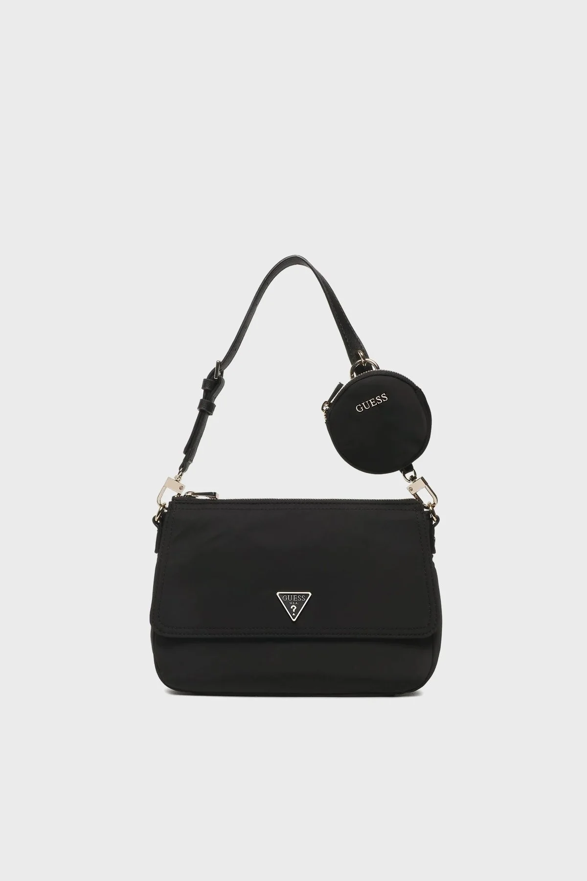 Guess Eco Gemma Mini Cüzdanlı Çıkarılabilir Omuz Askılı HWEYG839518BLA Bayan Çanta HWEYG839518 BLA SİYAH - 1