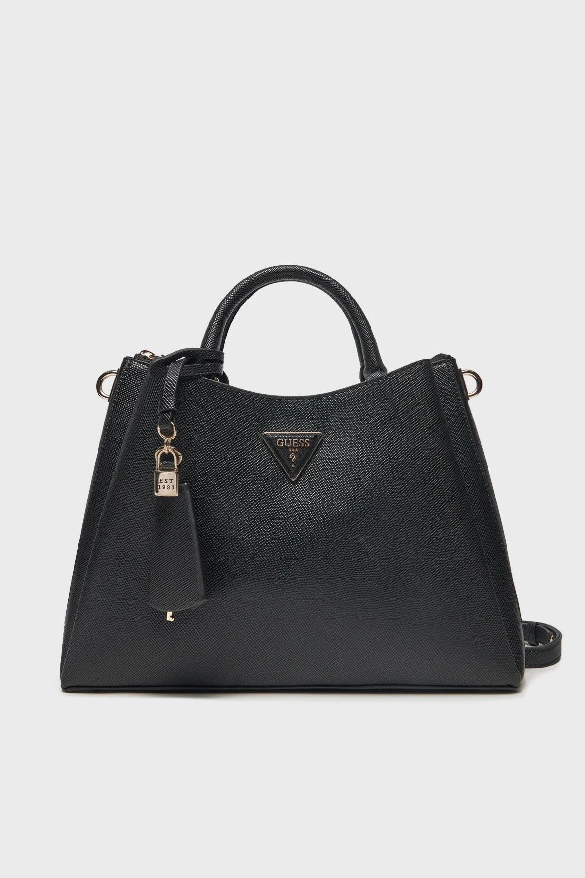 Guess Eco Jazlynn Logolu Çıkarılabilir Askılı HWEZG952306 Bayan Çanta HWEZG9 52306 BLA SİYAH - 6