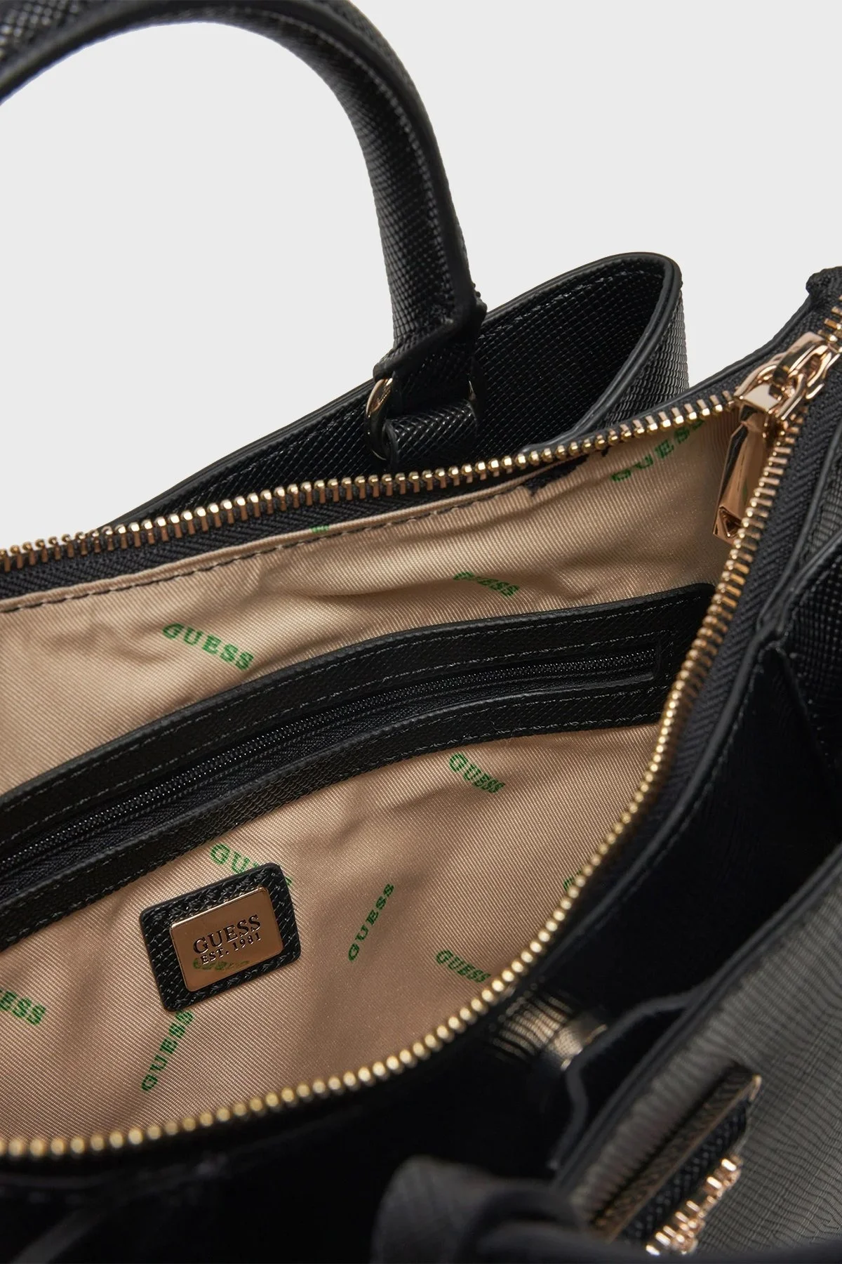 Guess Eco Jazlynn Logolu Çıkarılabilir Askılı HWEZG952306 Bayan Çanta HWEZG9 52306 BLA SİYAH - 9