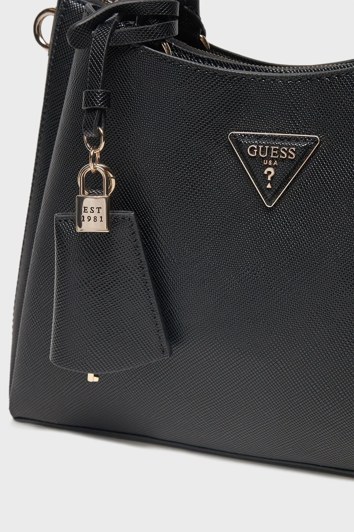 Guess Eco Jazlynn Logolu Çıkarılabilir Askılı HWEZG952306 Bayan Çanta HWEZG9 52306 BLA SİYAH - 10