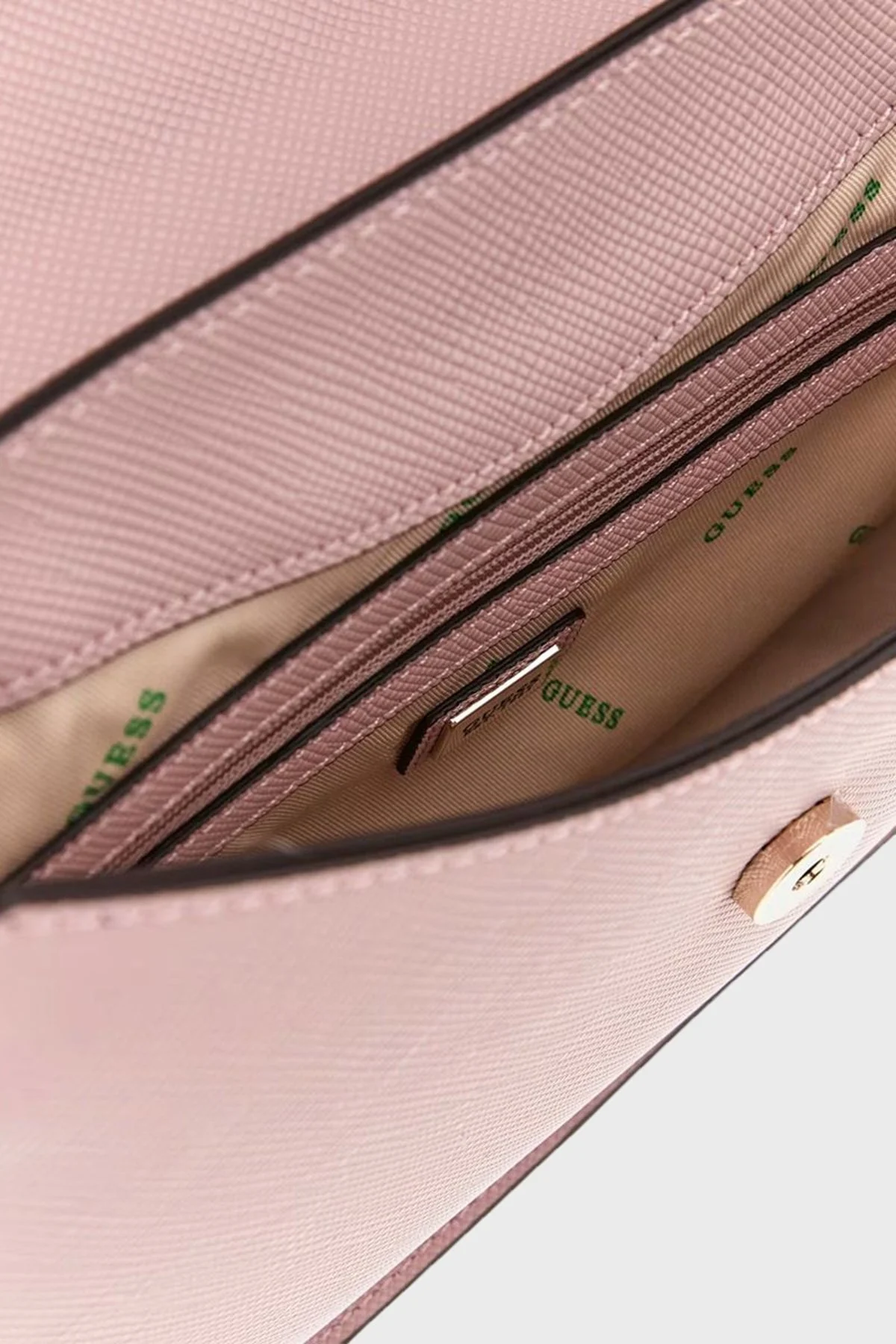 Guess Eco Jazlynn Logolu Çıkarılabilir Askılı HWEZG952320 Bayan Çanta HWEZG9 52320 ROS PEMBE-BEYAZ - 7