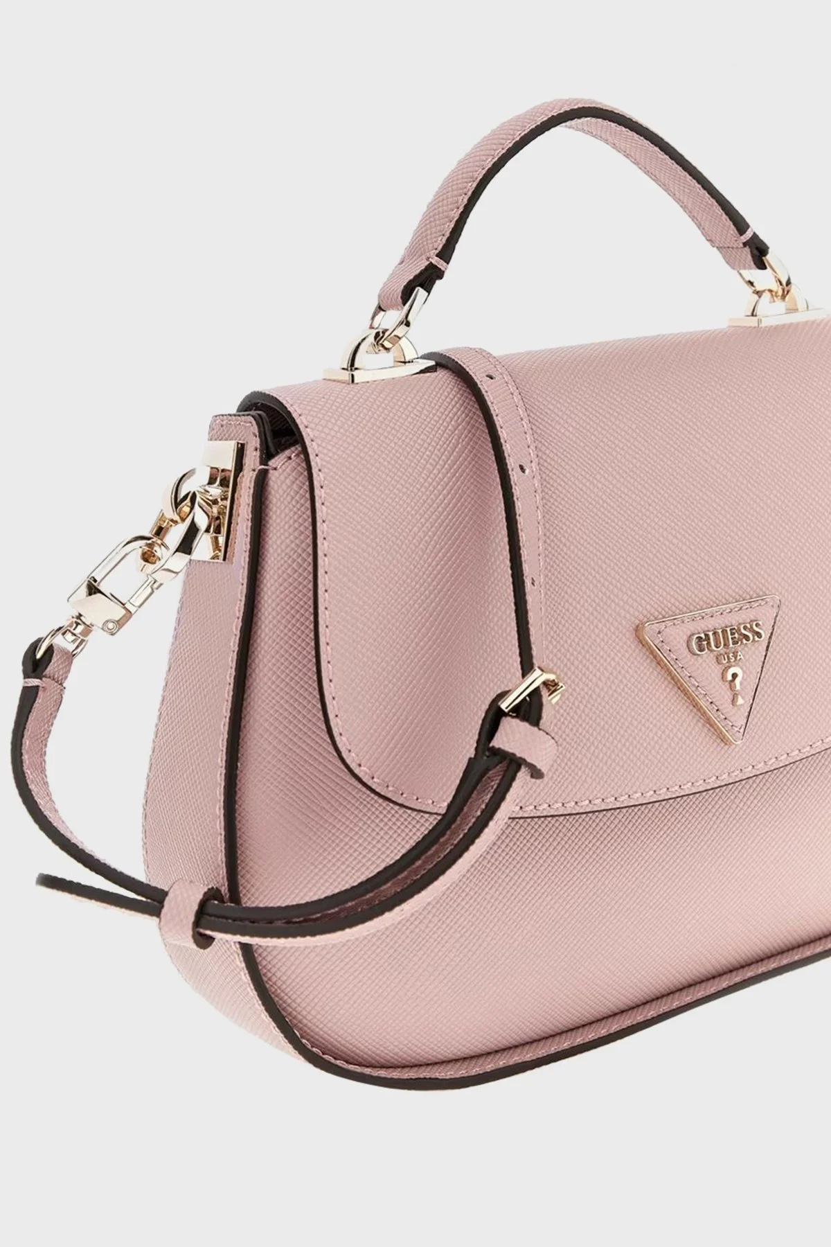 Guess Eco Jazlynn Logolu Çıkarılabilir Askılı HWEZG952320 Bayan Çanta HWEZG9 52320 ROS PEMBE-BEYAZ - 8