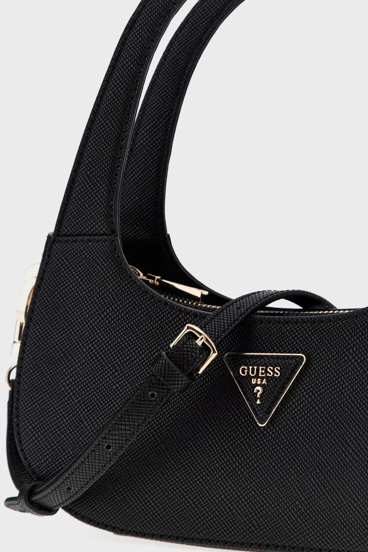 Guess Eco Jazlynn Logolu Çıkarılabilir Askılı Küçük HWEZG952301 Bayan Çanta HWEZG9 52301 BLA SİYAH - 10