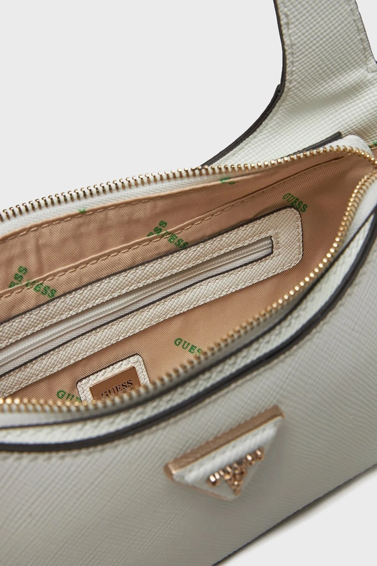 Guess Eco Jazlynn Logolu Çıkarılabilir Askılı Küçük HWEZG952301 Bayan Çanta HWEZG9 52301 WHI BEYAZ - 9