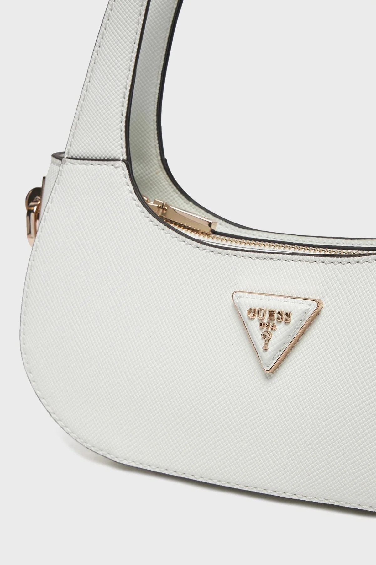 Guess Eco Jazlynn Logolu Çıkarılabilir Askılı Küçük HWEZG952301 Bayan Çanta HWEZG9 52301 WHI BEYAZ - 10