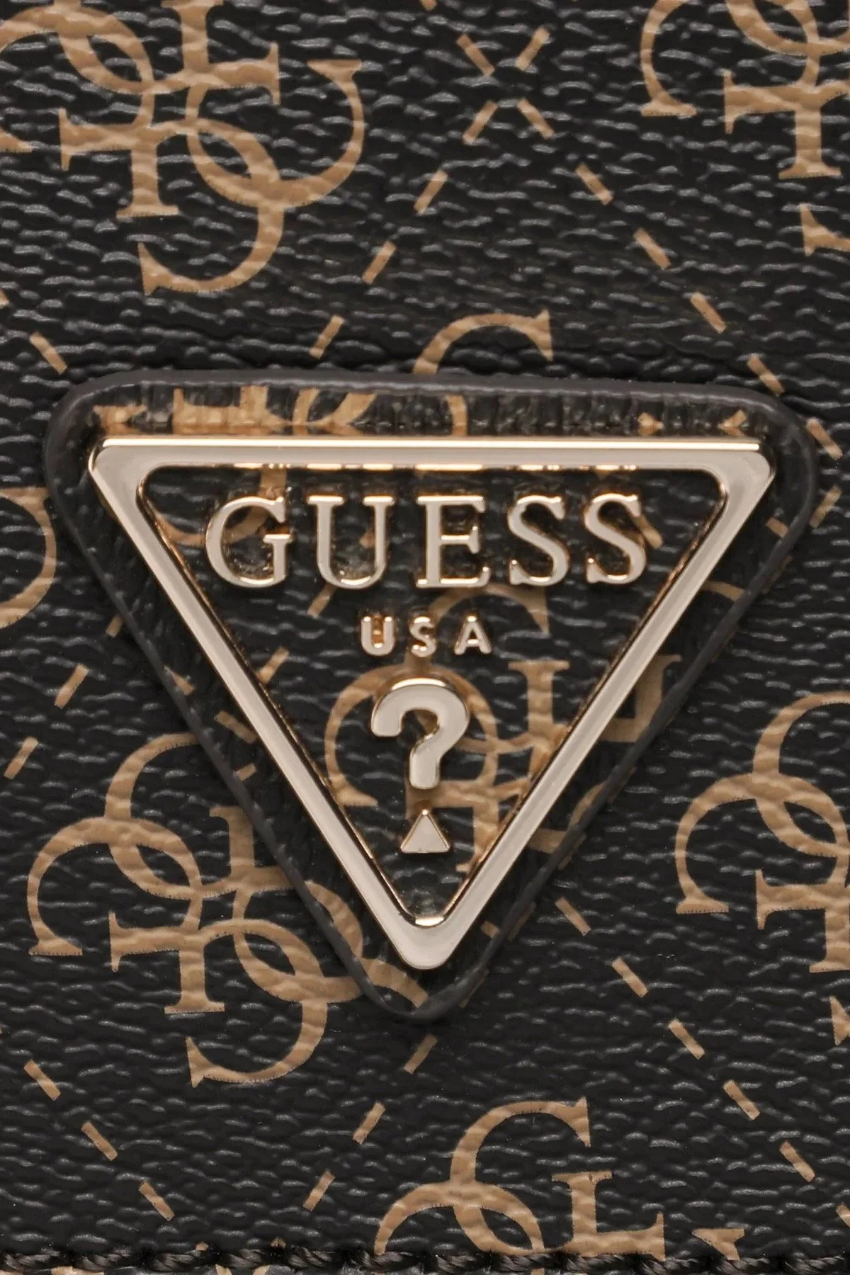 Guess Eco Logo Desenli Ayarlanabilir Askılı Bayan Sırt Çantası HWESG876732 BNL KAHVE - 4