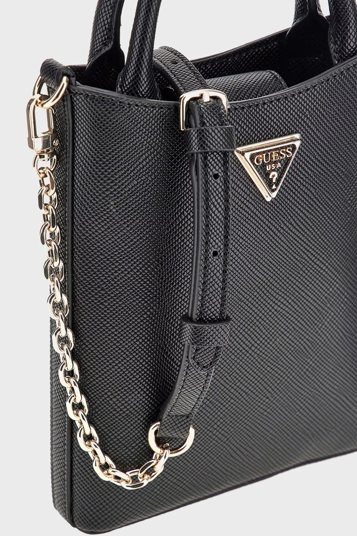 Guess Eco Logolu Çıkarılabilir Askılı Mini HWEZG951281 Bayan Çanta HWEZG9 51281 BLA SİYAH - 3