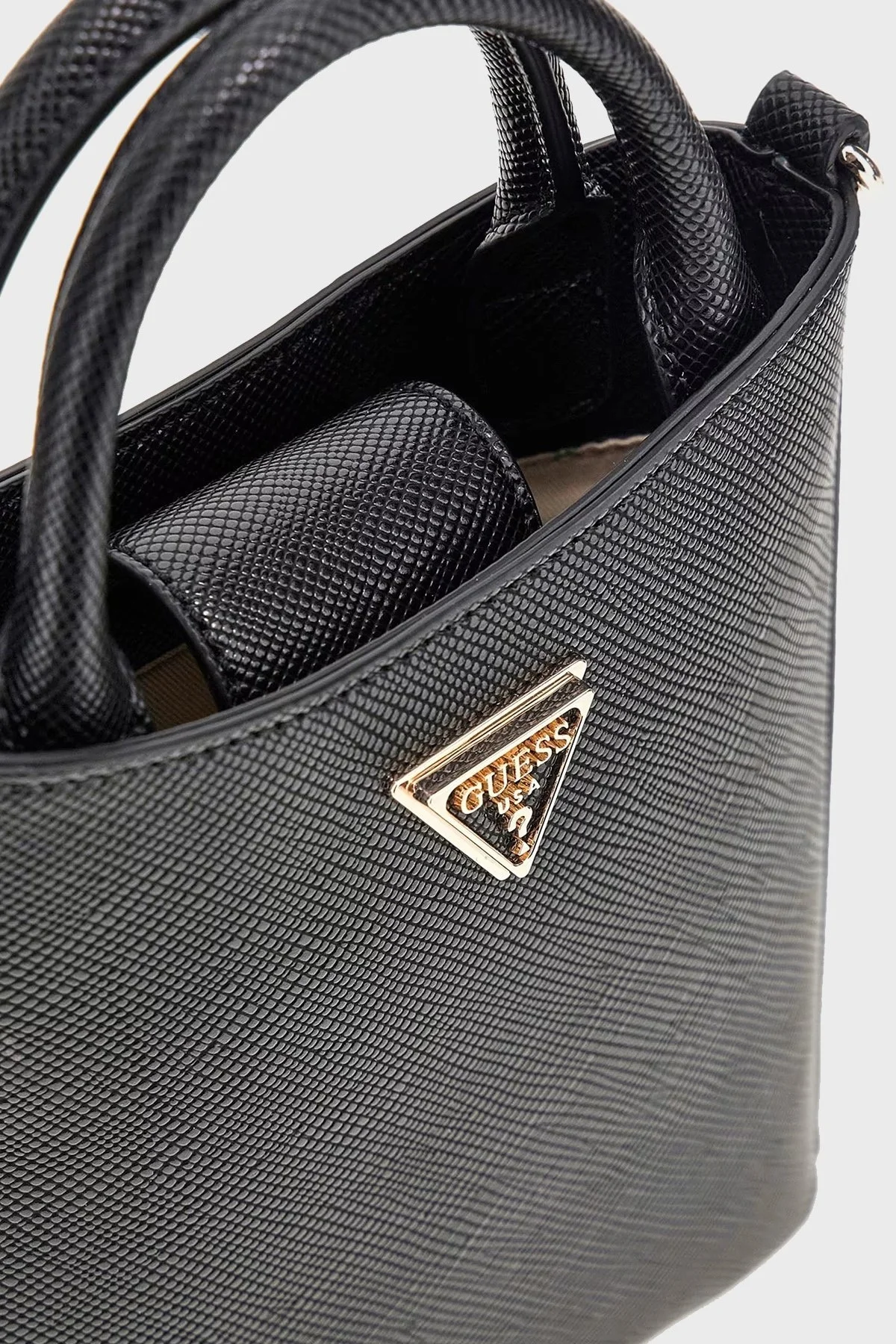 Guess Eco Logolu Çıkarılabilir Askılı Mini HWEZG951281 Bayan Çanta HWEZG9 51281 BLA SİYAH - 4