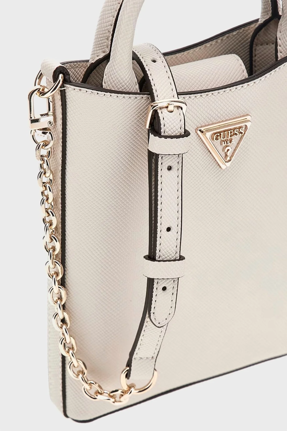 Guess Eco Logolu Çıkarılabilir Askılı Mini HWEZG951281 Bayan Çanta HWEZG9 51281 STO TAŞ - 3