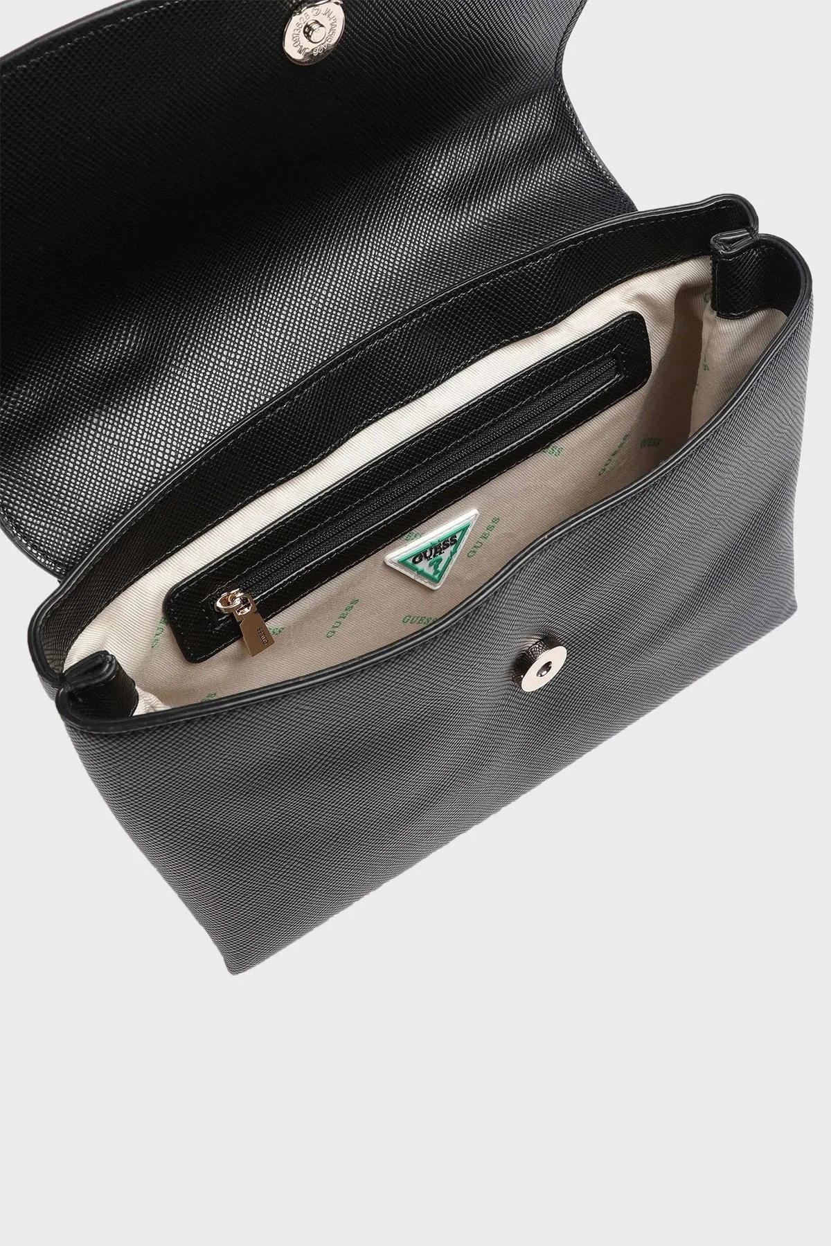 Guess Eco Logolu Çıkarılabilir Omuz Askılı Bayan Çanta HWEVG896820 BLA SİYAH - 3