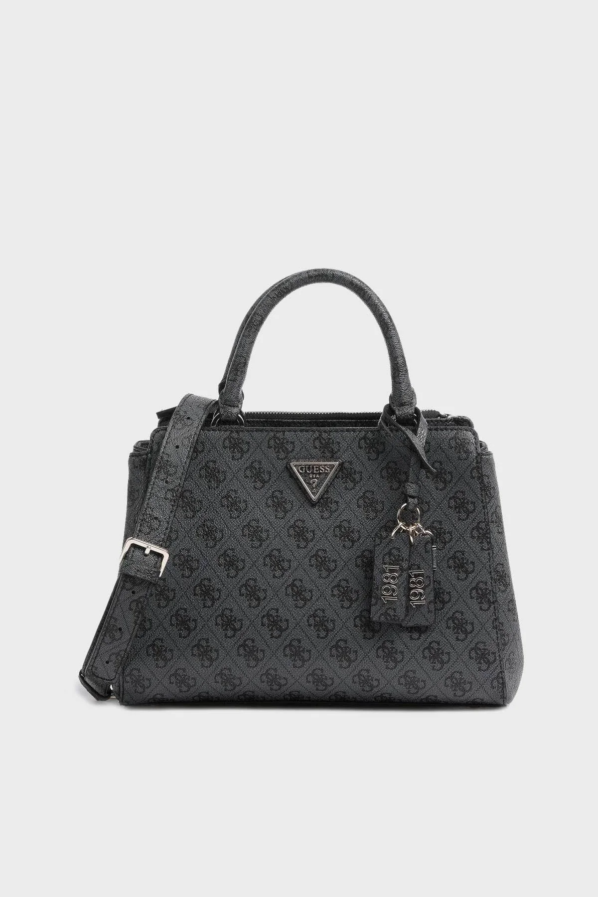 Guess Eco Logolu Çıkarılabilir Uzatma Askılı Bayan Çanta HWEBG876706 CLO ANTRASİT - 1