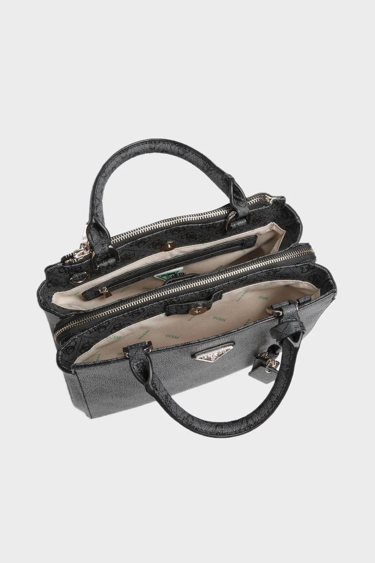 Guess Eco Logolu Çıkarılabilir Uzatma Askılı Bayan Çanta HWEBG876706 CLO ANTRASİT - 3