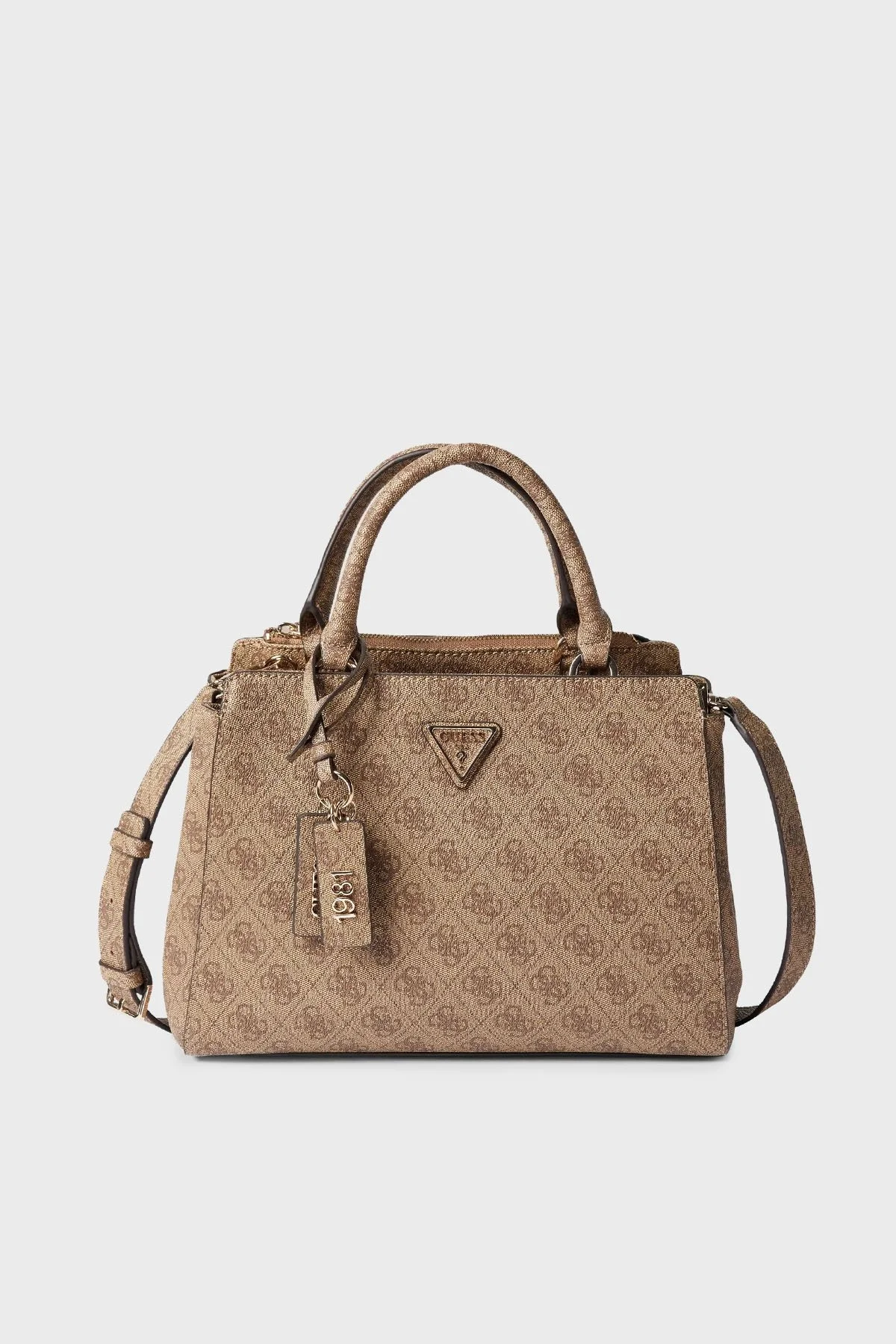 Guess Eco Logolu Çıkarılabilir Uzatma Askılı Bayan Çanta HWEBG876706 LTL KAHVE - 1