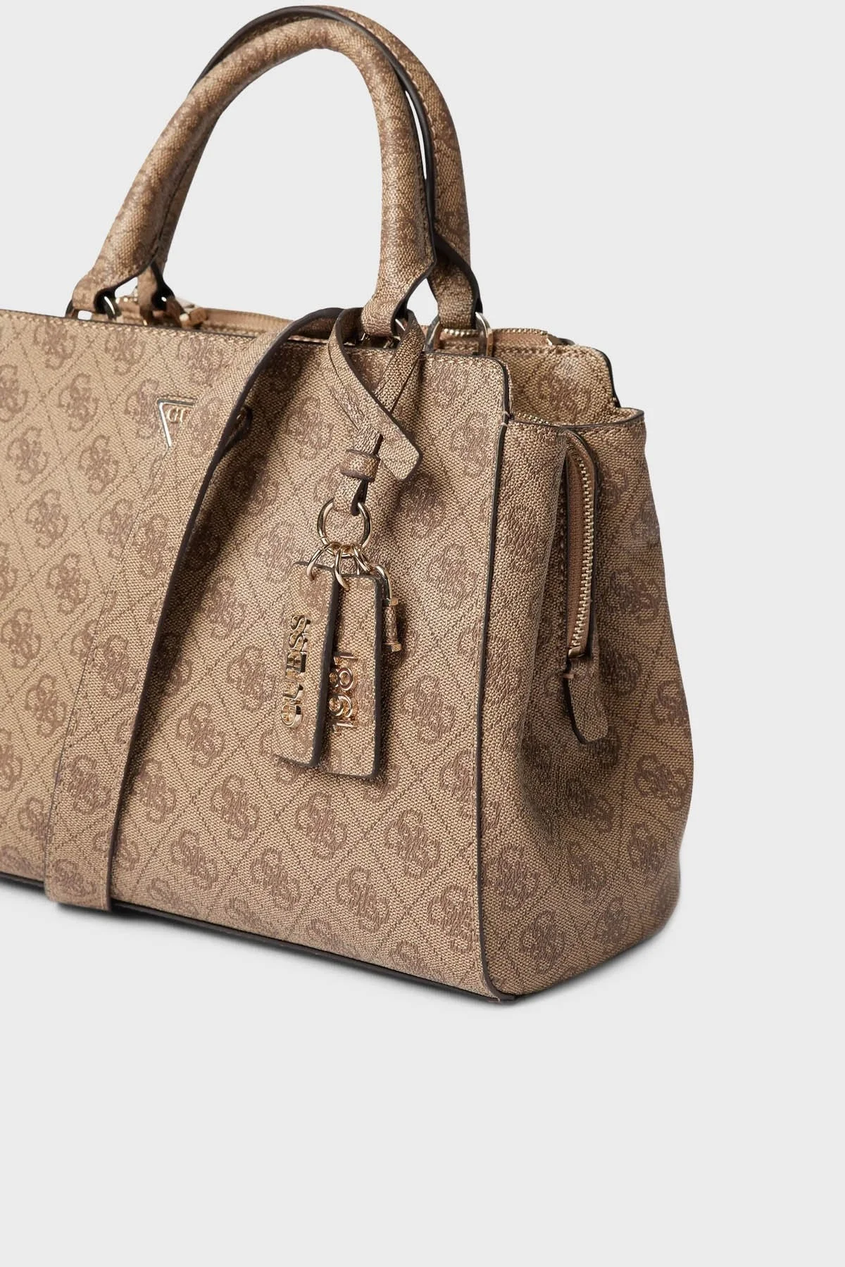 Guess Eco Logolu Çıkarılabilir Uzatma Askılı Bayan Çanta HWEBG876706 LTL KAHVE - 3