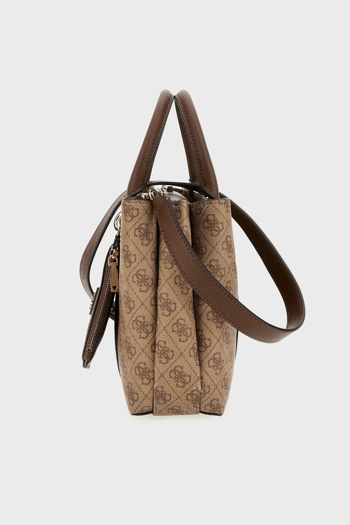 Guess Eco Logolu Mini Cüzdan Detaylı Çıkarılabilir Omuz Askılı Bayan Çanta HWESG896806 LGW KAHVE - 3