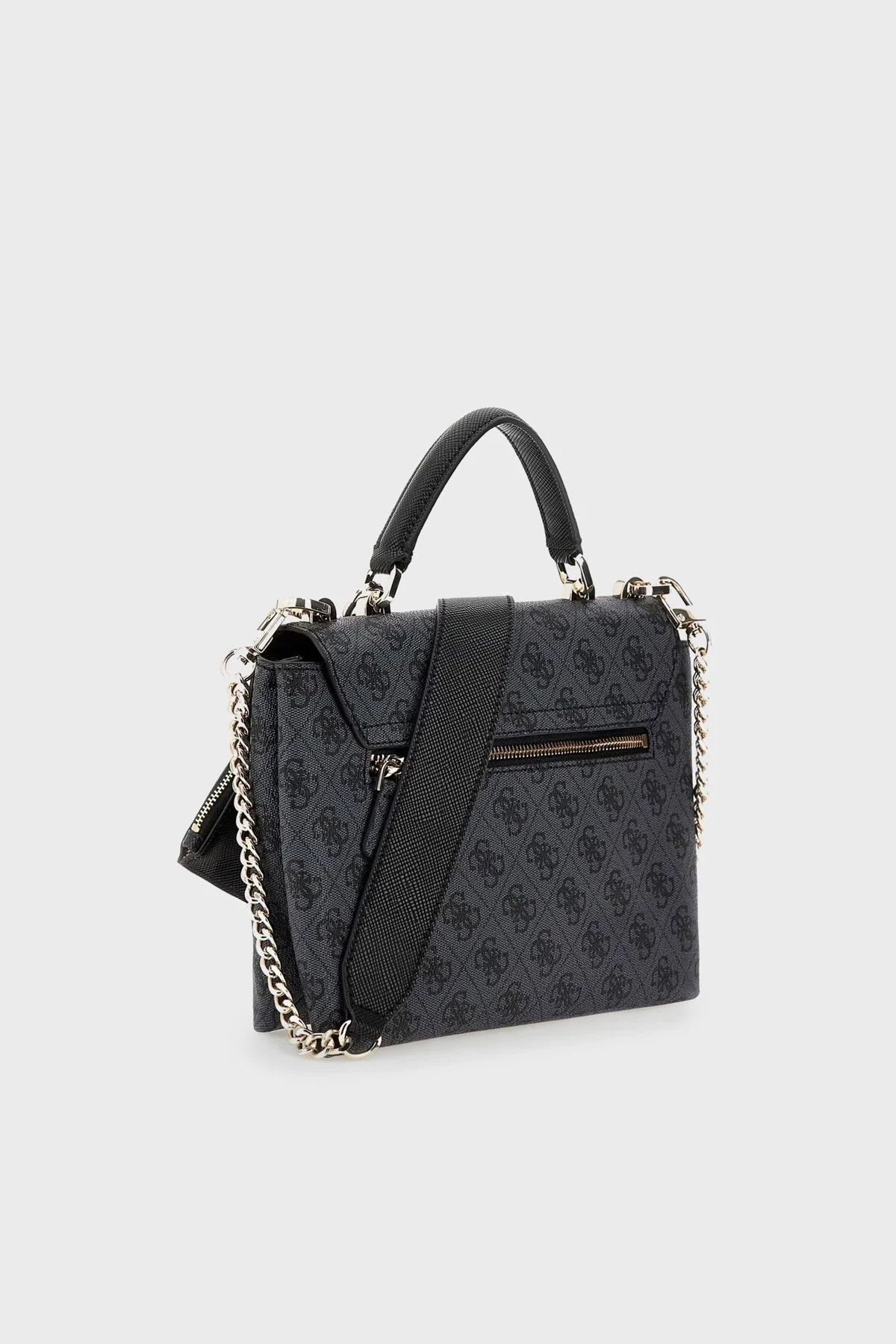 Guess Eco Mini Cüzdanlı Çıkarılabilir Zincir Askılı Bayan Çanta HWESG896820 CLO ANTRASİT - 2