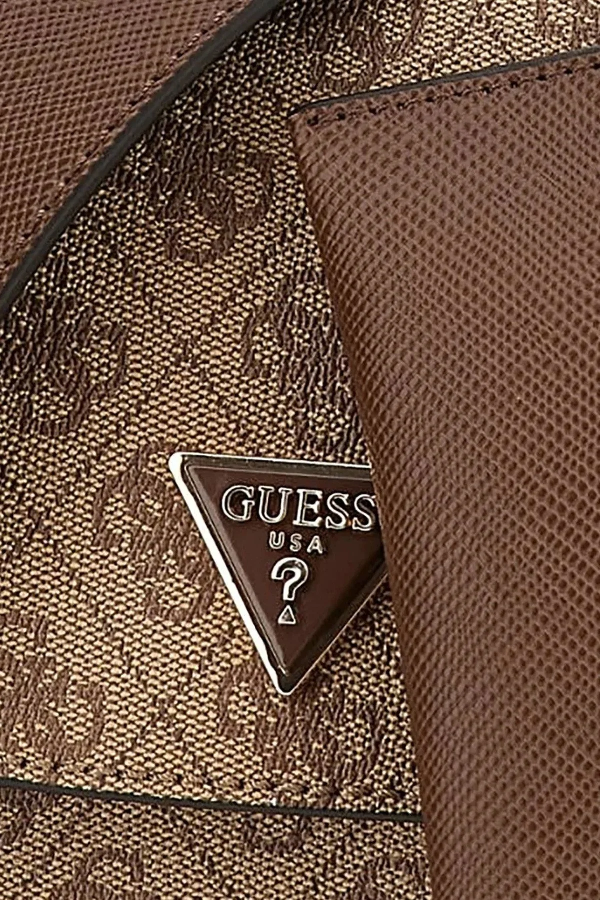 Guess Eco Mini Cüzdanlı Çıkarılabilir Zincir Askılı Bayan Çanta HWESG896820 LGW KAHVE - 2