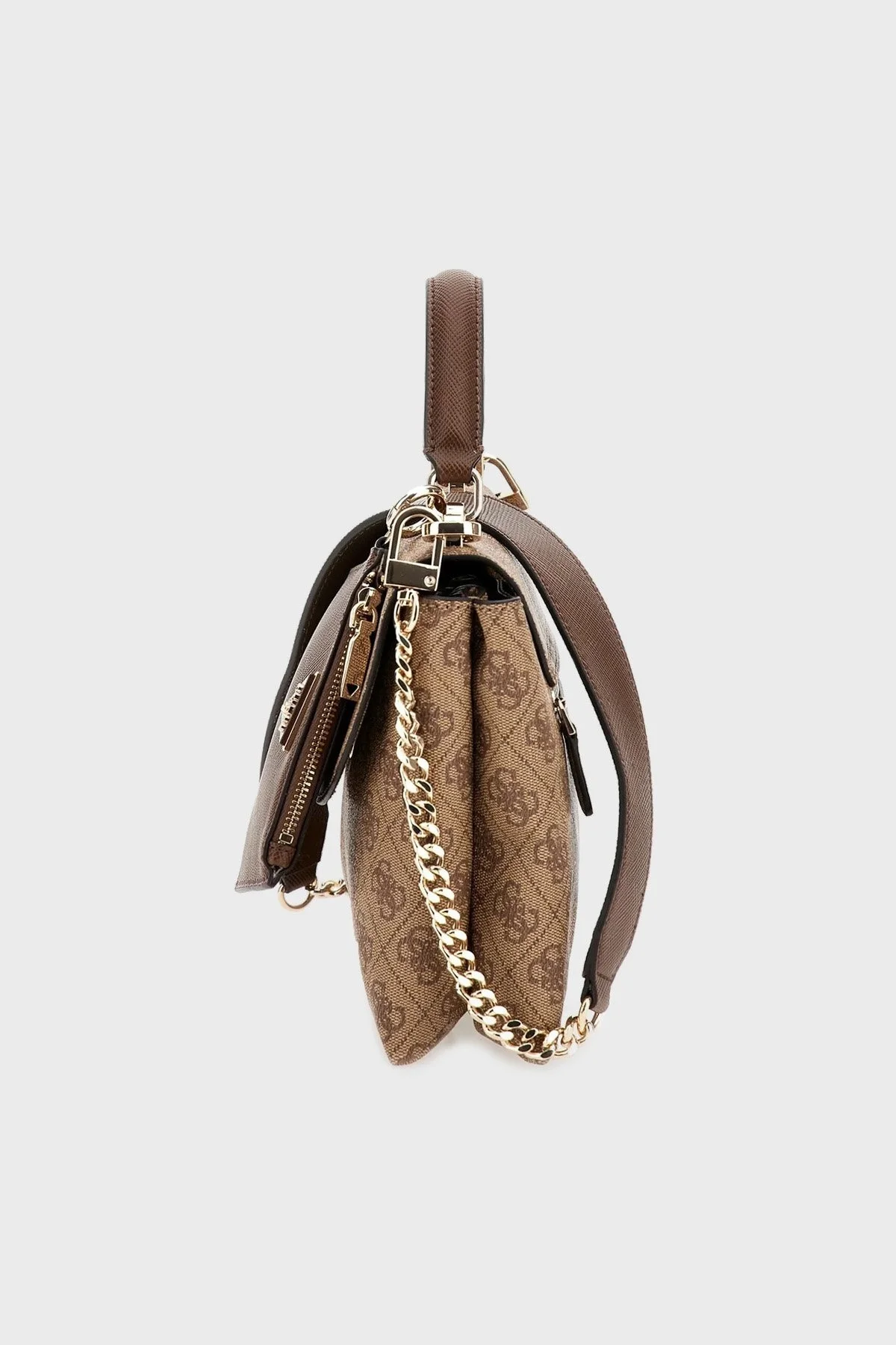 Guess Eco Mini Cüzdanlı Çıkarılabilir Zincir Askılı Bayan Çanta HWESG896820 LGW KAHVE - 3