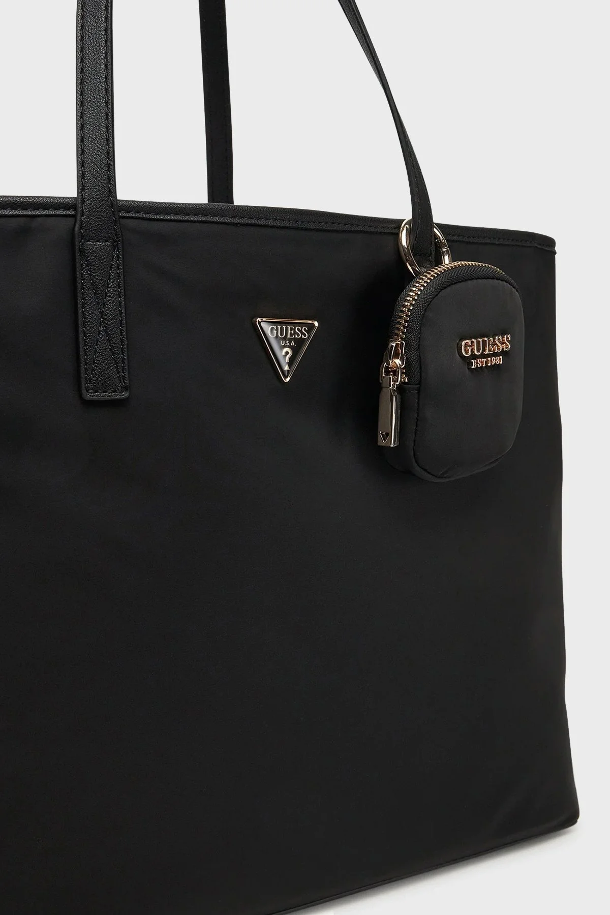 Guess Eco Portföylü Çift Tutma Saplı Büyük HWEYG839525 Bayan Çanta HWEYG8 39525 BLA SİYAH - 10