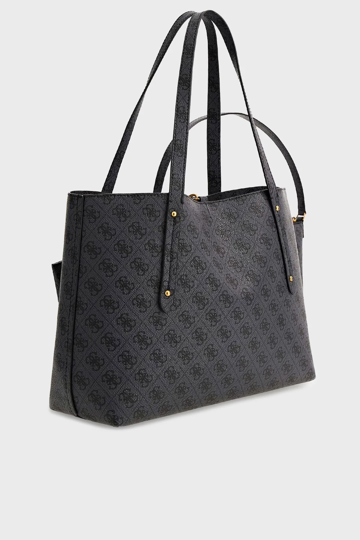 Guess Eco Tamamı Logolu Çıkarılabilir İç Bölmeli Bayan Çanta HWESB839023 CLO ANTRASİT - 3