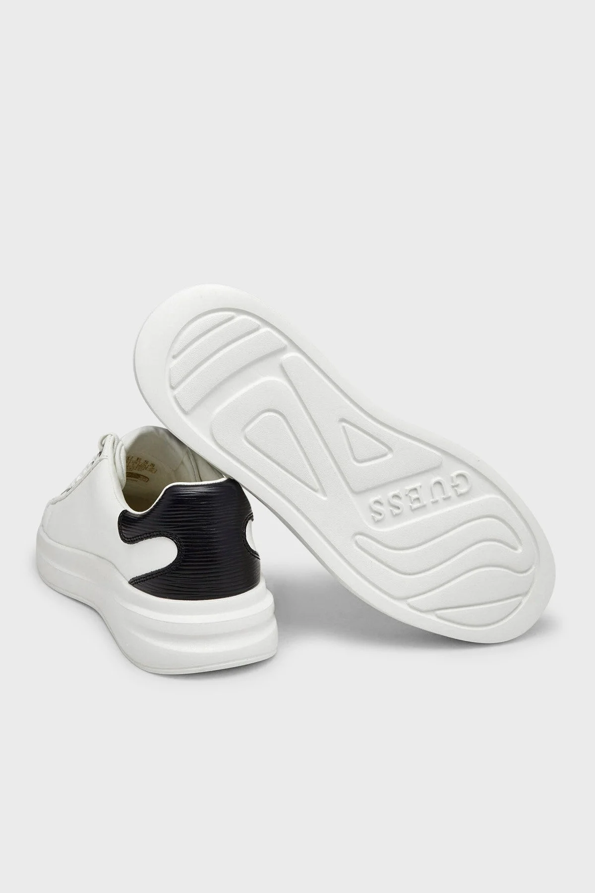 Guess Elba Deri Logolu Sneaker FMTEL4LEA12 Erkek Ayakkabı FMTEL4 LEA12 WHITE Beyaz - 4