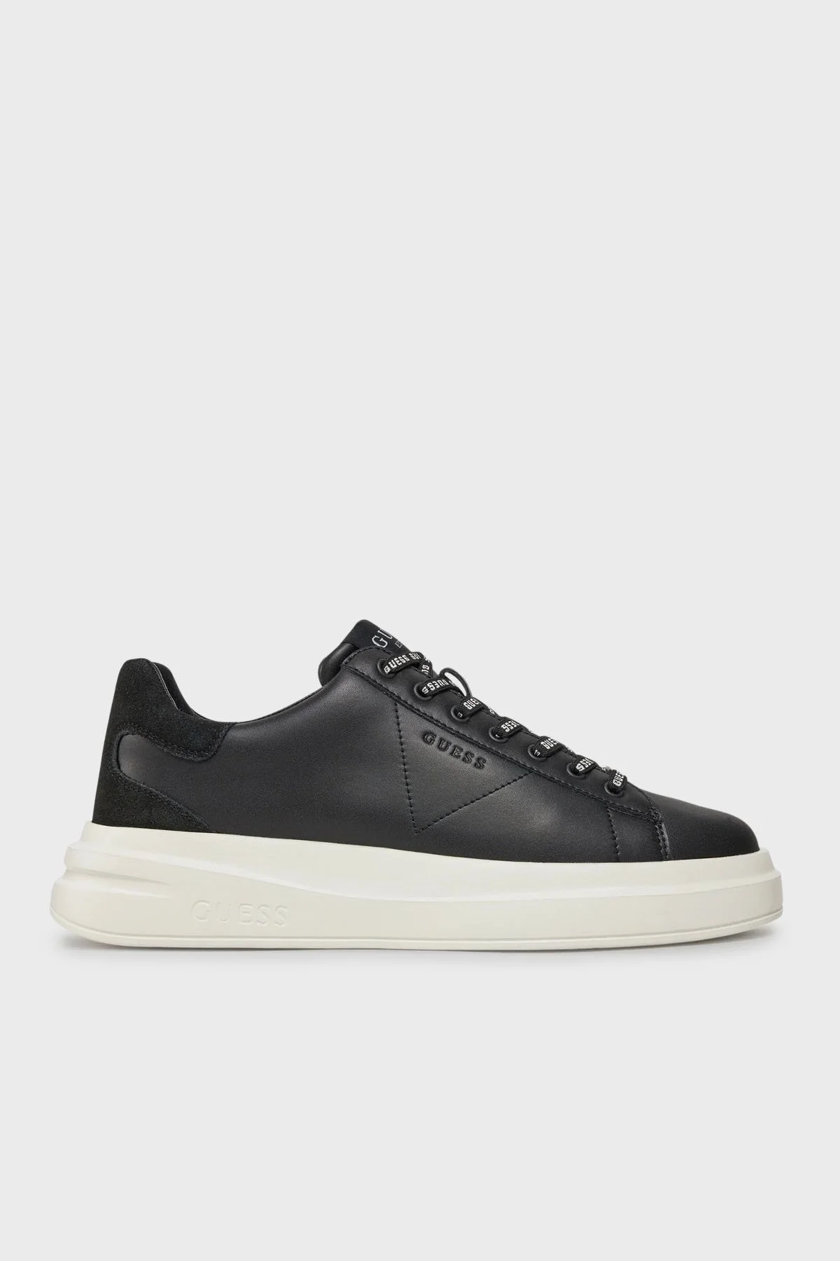 Guess Elba Logolu Kalın Tabanlı Sneaker FMPVIBSUE12 Erkek Ayakkabı FMPVIB SUE12 BLACK SİYAH - 7