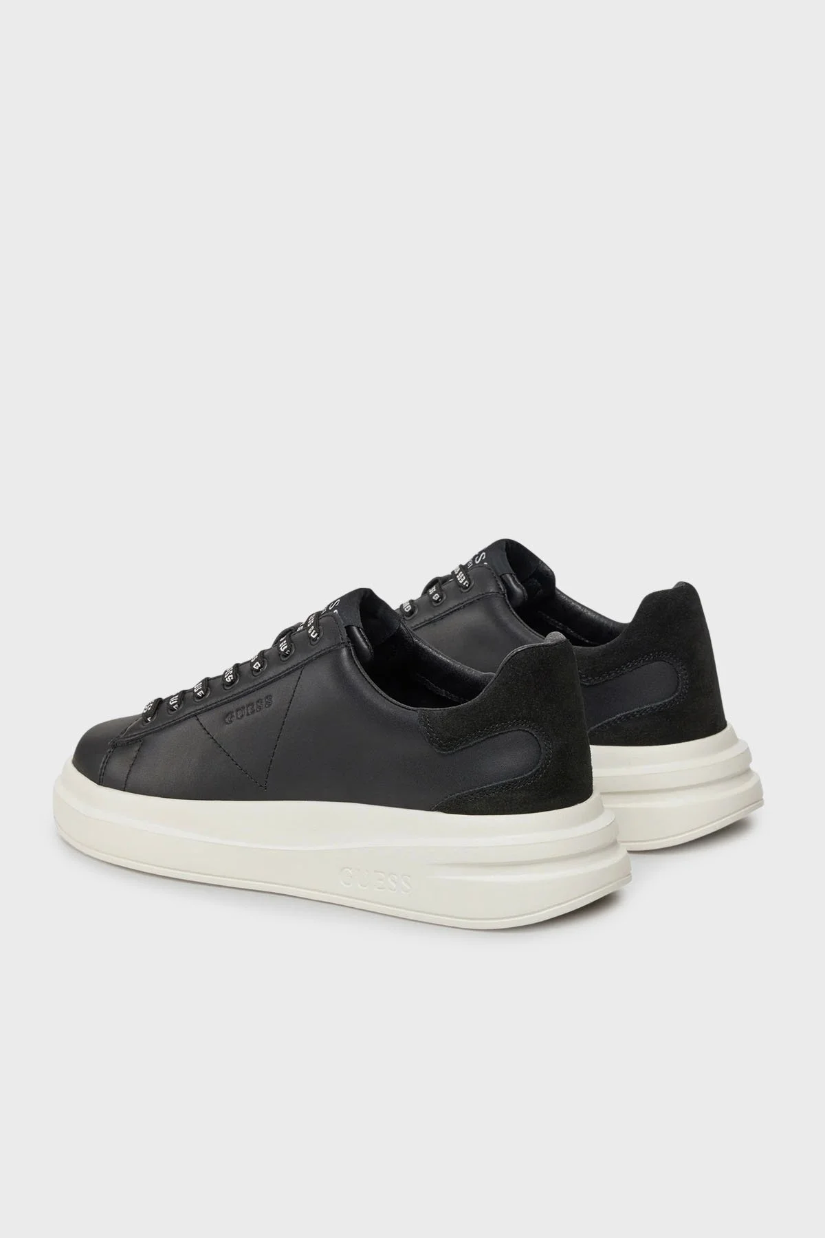 Guess Elba Logolu Kalın Tabanlı Sneaker FMPVIBSUE12 Erkek Ayakkabı FMPVIB SUE12 BLACK SİYAH - 11