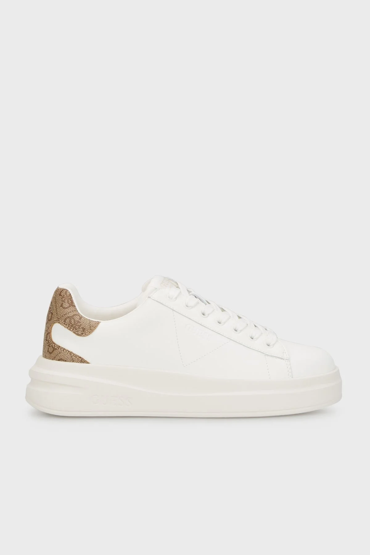 Guess Elbina Deri Sneaker FLPVIBLEA12WBEIB Bayan Ayakkabı FLPVIB LEA12 WBEIB BEYAZ - 1