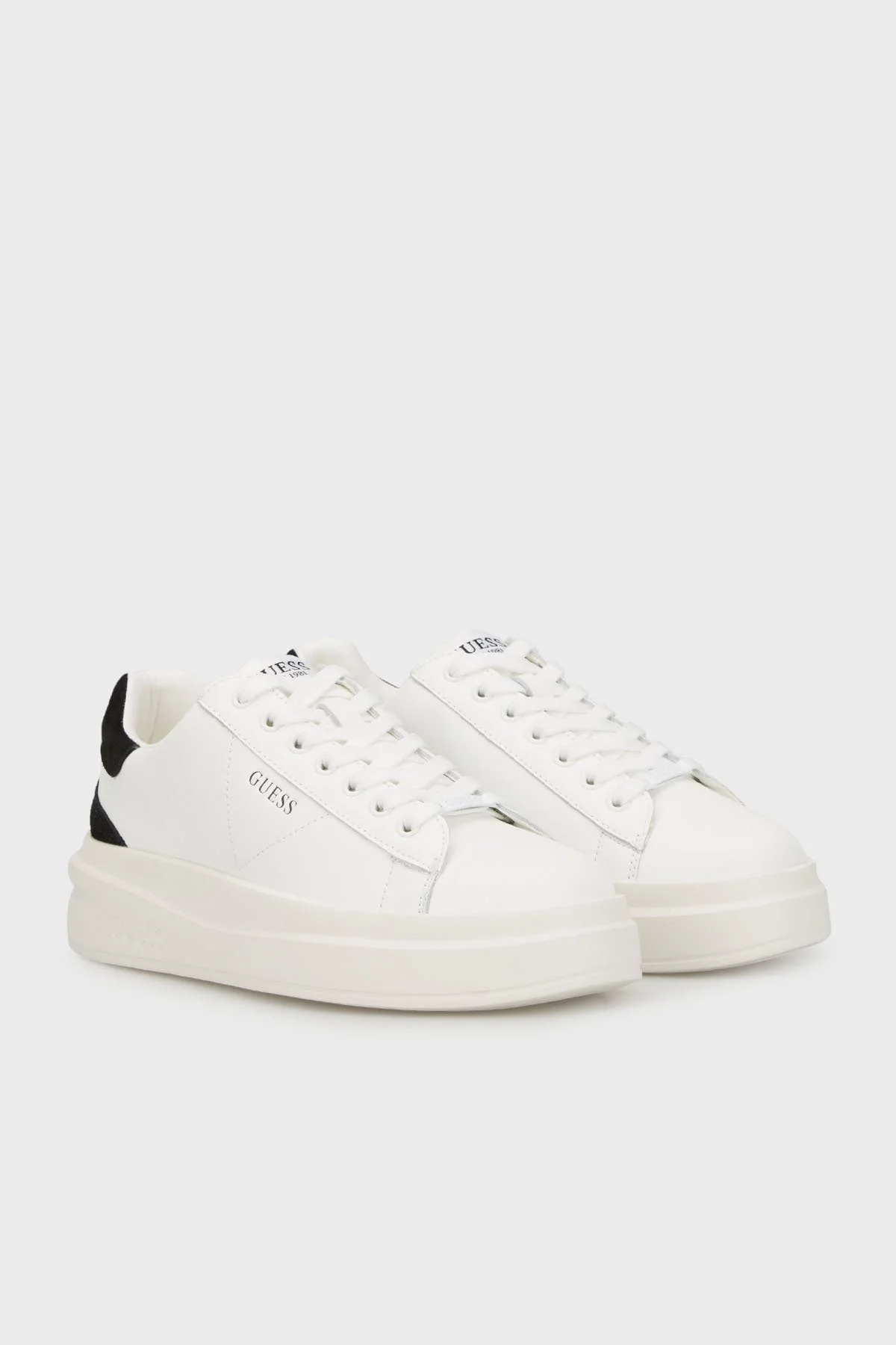 Guess Elbina Deri Sneaker FLPVIBSUE12WHIBK Bayan Ayakkabı FLPVIB SUE12 WHIBK BEYAZ-SİYAH - 3